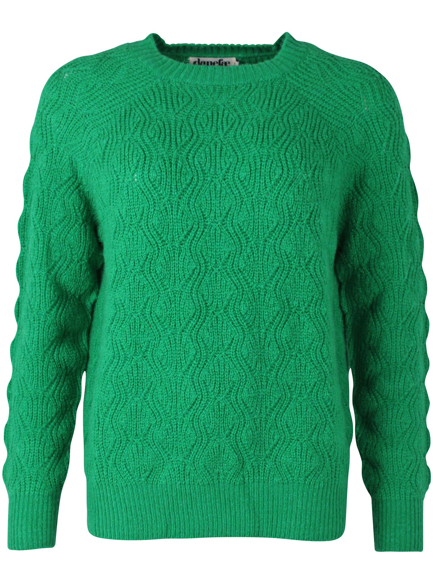 Wollpullover in Grassgrün von Danefae