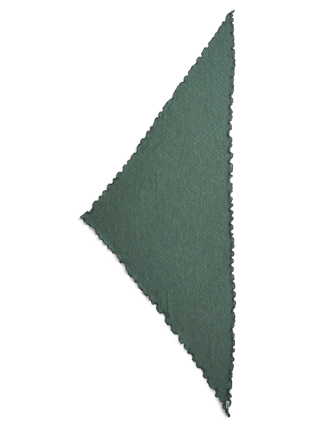 Dreieckstuch mit Löchli-Muster in Dusty Green