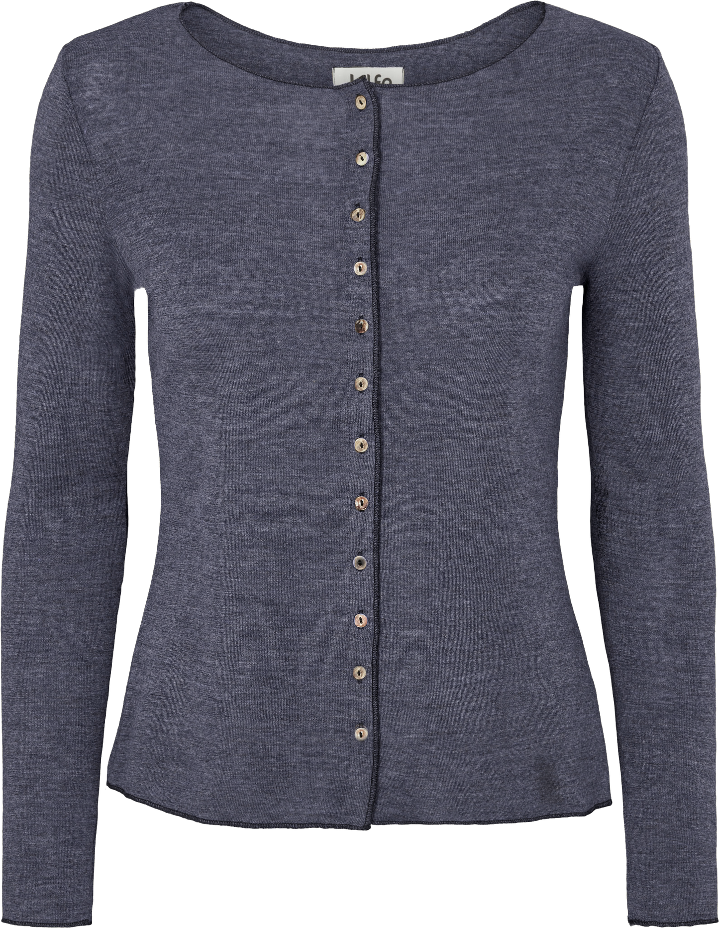 Wolle-Cardigan in Denim Melange von Jalfe