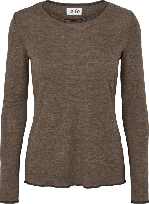 Wolle-Damenshirt Langarm in Wood von Jalfe
