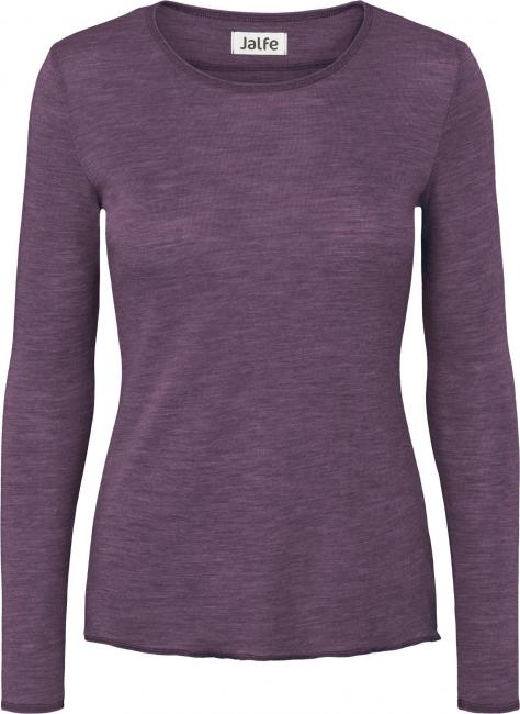 Wolle-Damenshirt Langarm in Purple von Jalfe
