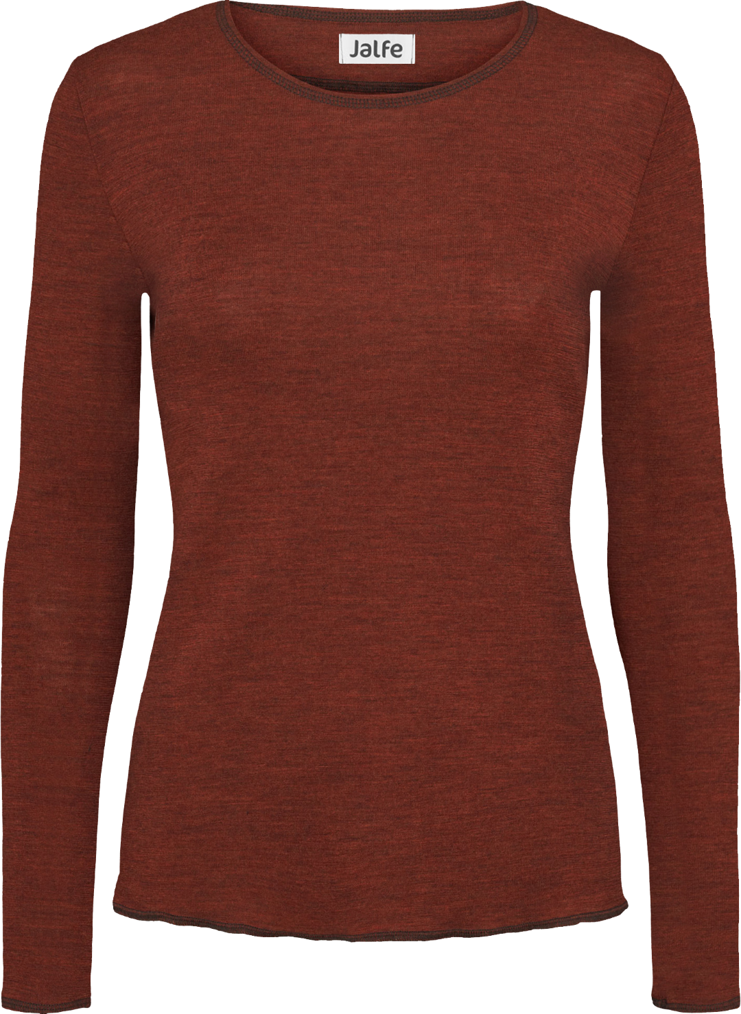 Wolle-Damenshirt Langarm in Autumn Melange