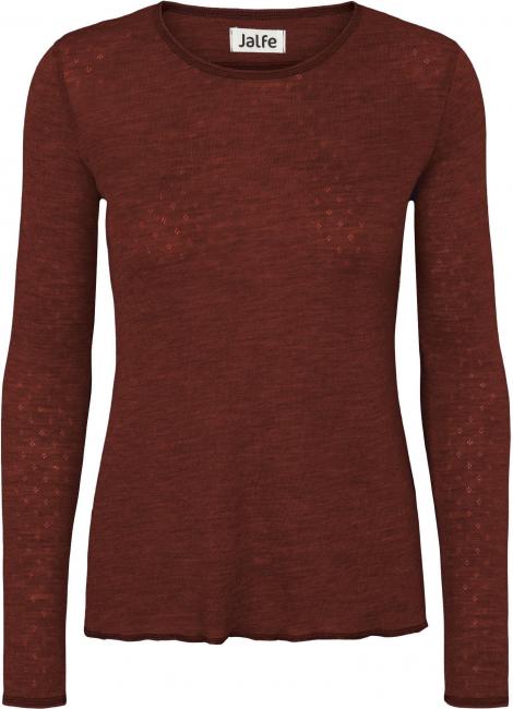 Wolle-Damenshirt Eyelet in Autumn von Jalfe
