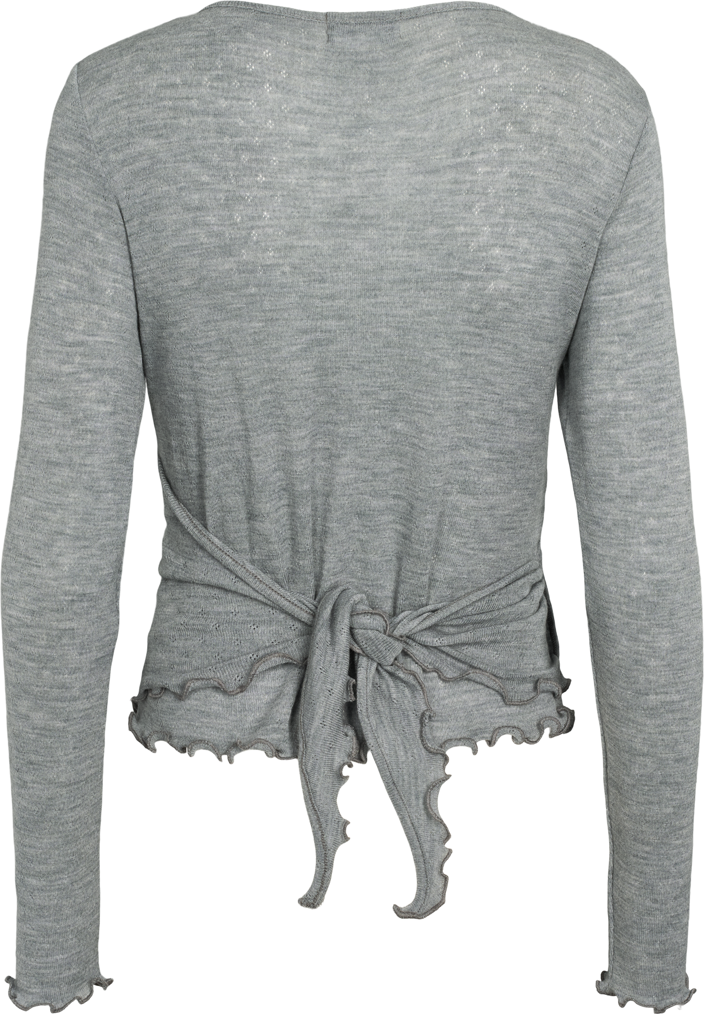 Wolle Wickel-Cardigan in Grau