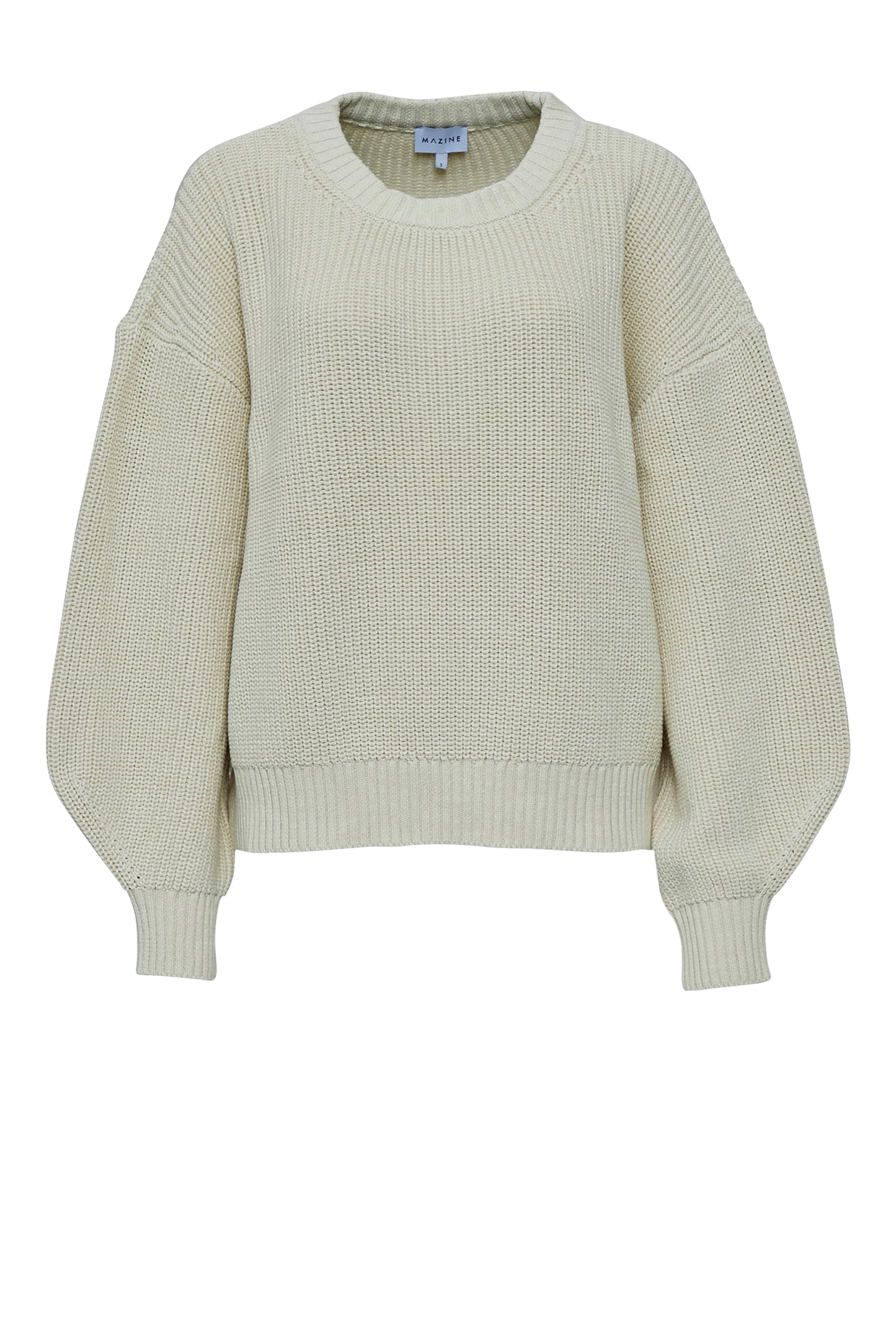 Pulli gestrickt uni in Tofuweiss von Mazine