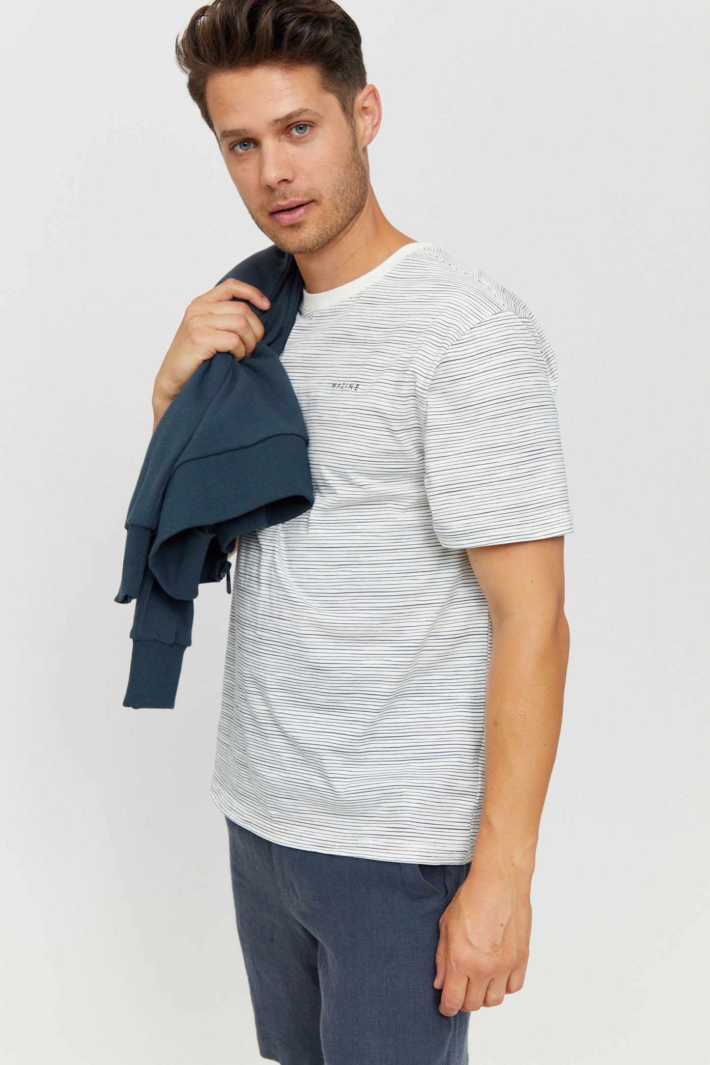 T-shirt gestreift offwhite/blau von Mazine