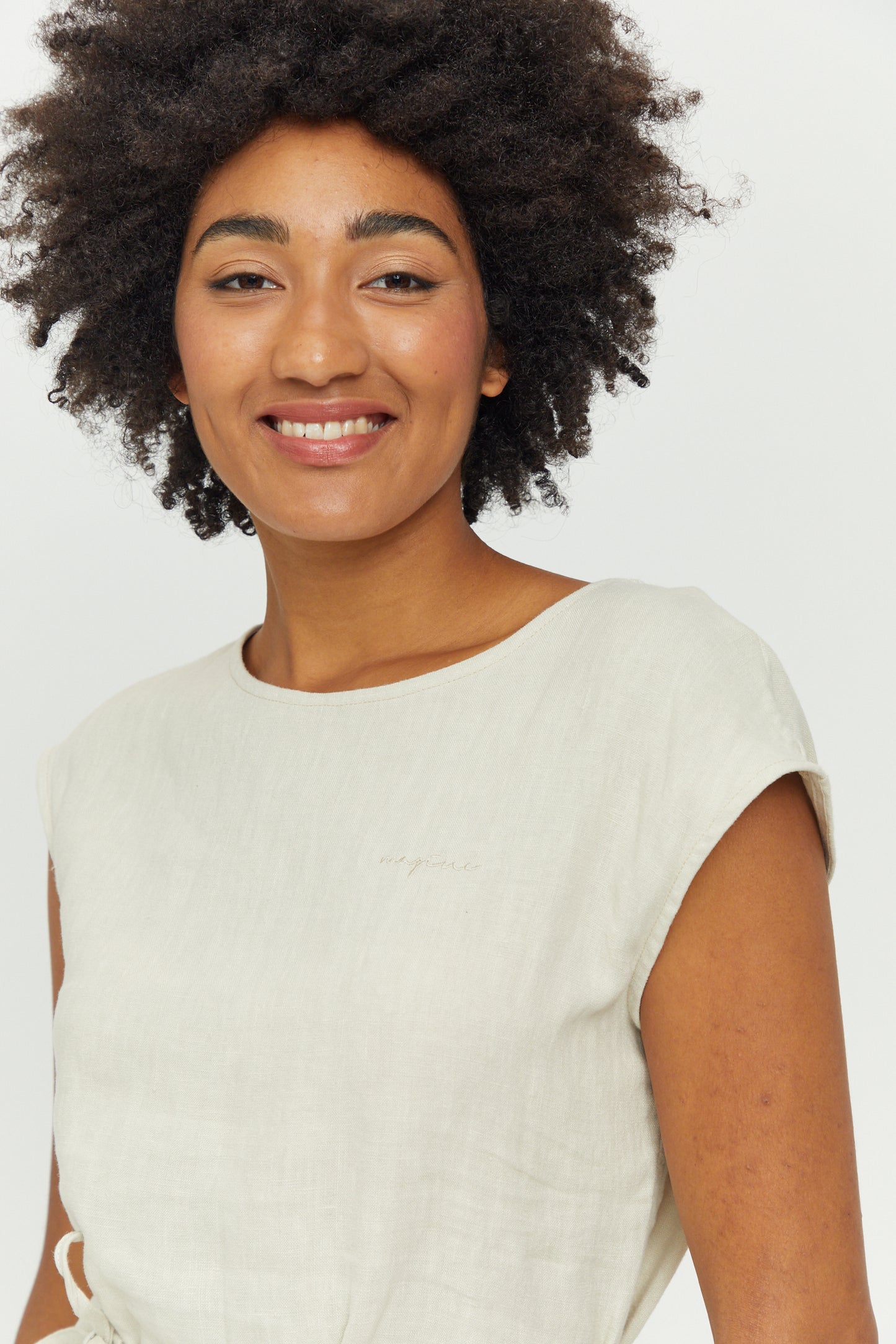 Leinenkleid in Eggshell von Mazine