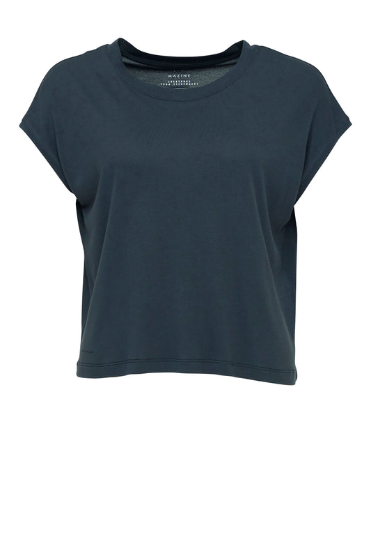 T-shirt aus Ecovero in Tintenblau von Mazine