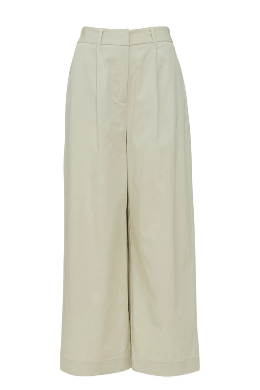 SALE: Sommerhose mit Bundfalten in Eggshell von Mazine