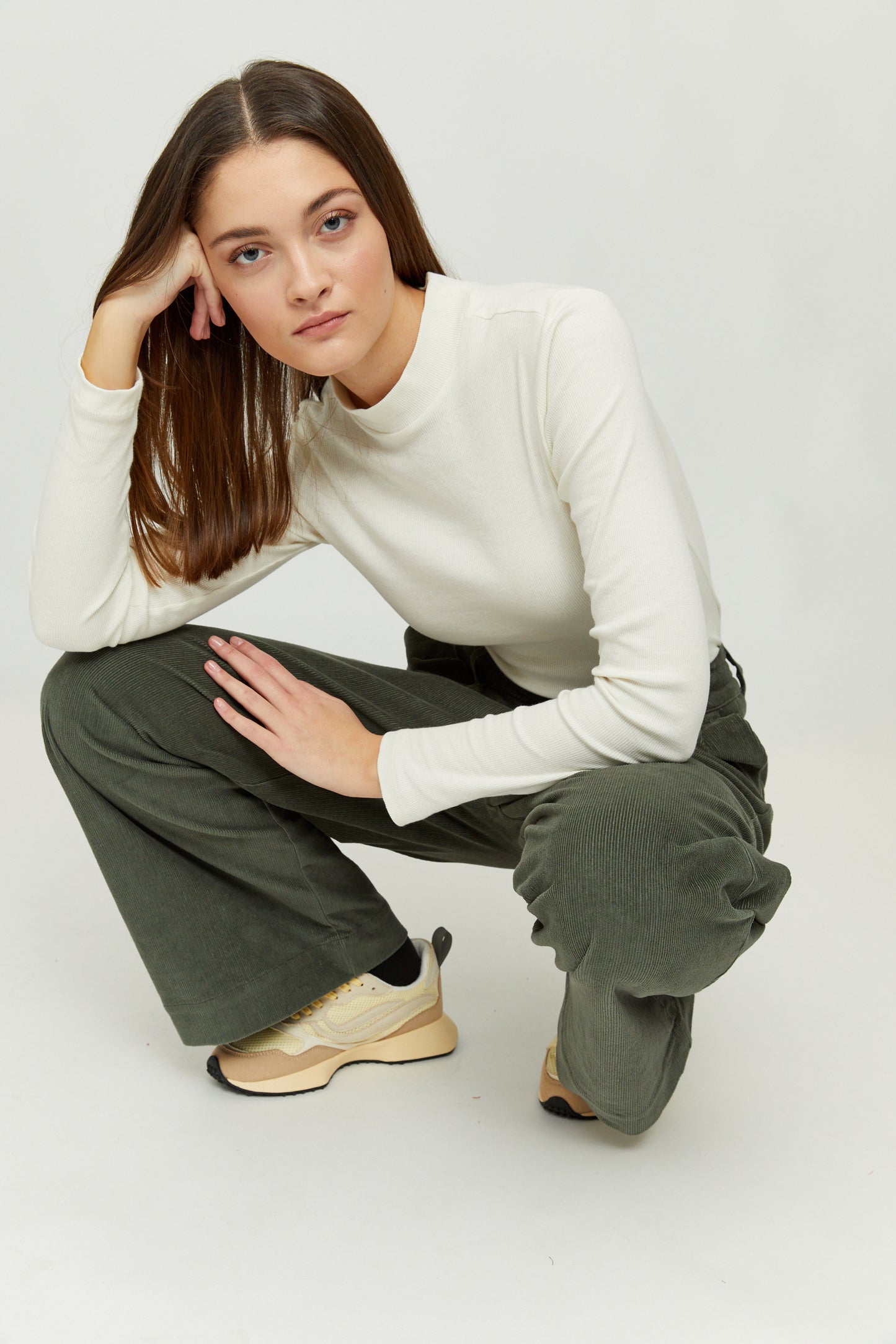 Turtleneck-Shirt in Offwhite von Mazine