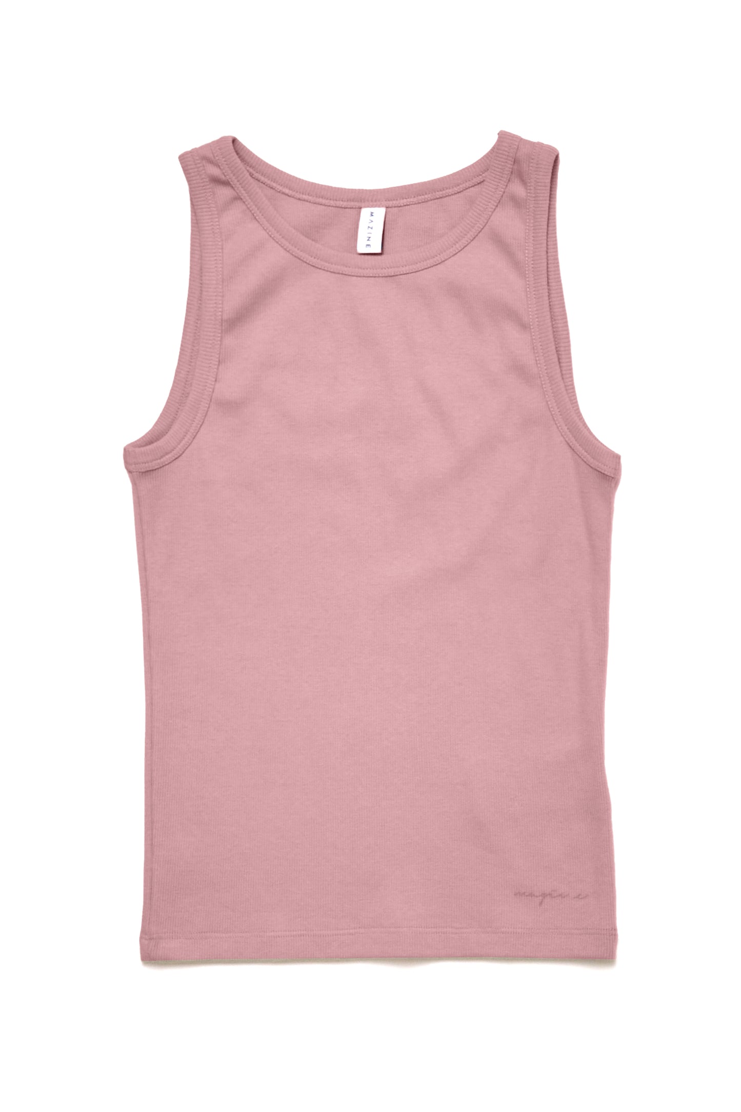 Ribbed Tank Top in Powder Rose von Mazine