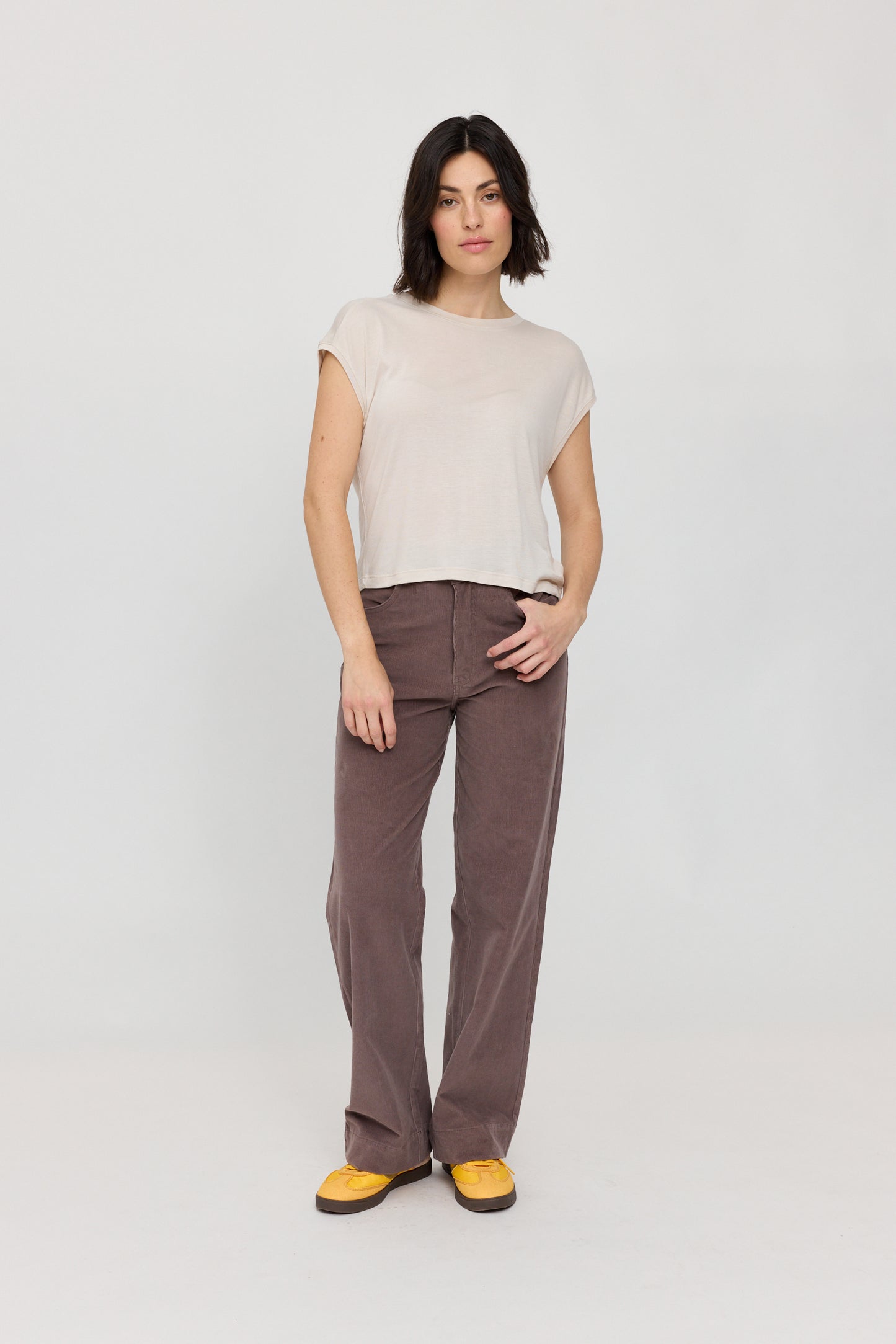 T-shirt aus Ecovero in Moon von Mazine