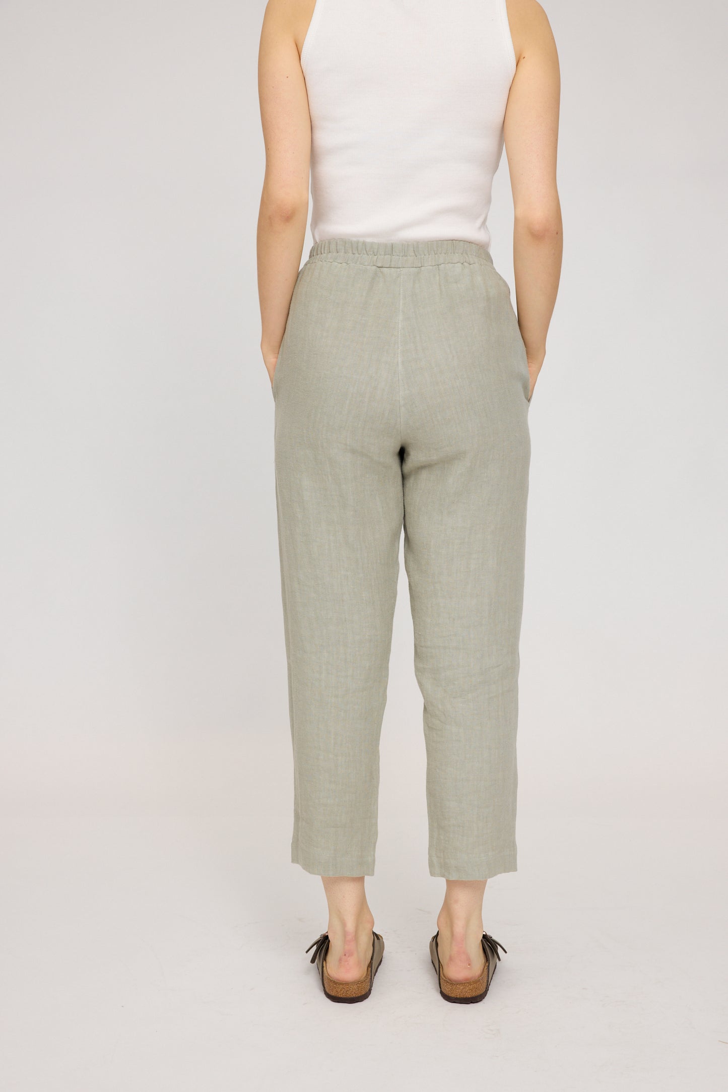 SALE: Leinenhose in seagrass von Mazine