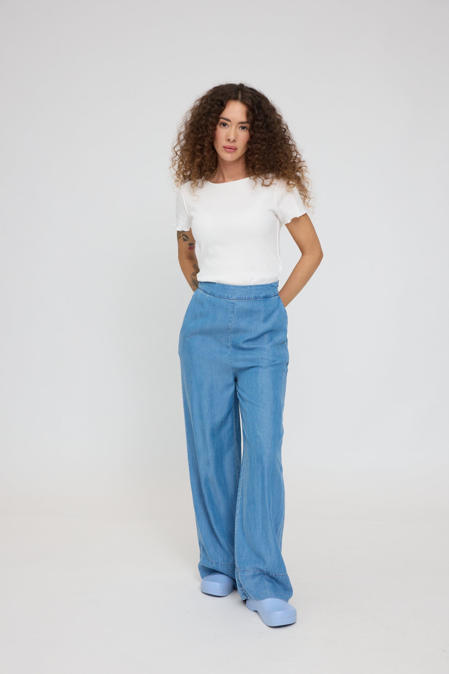 Denim Sommerhose light blue von Mazine