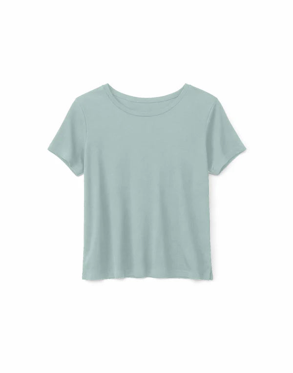 T-shirt aus Ecovero in pale aqua von Mazine