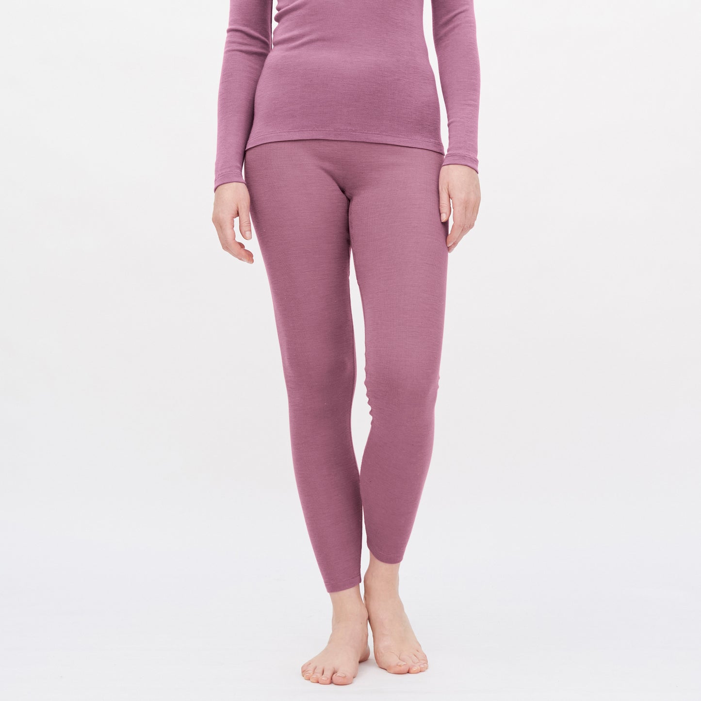 Leggings Damen Wolle/Seide in Rosa