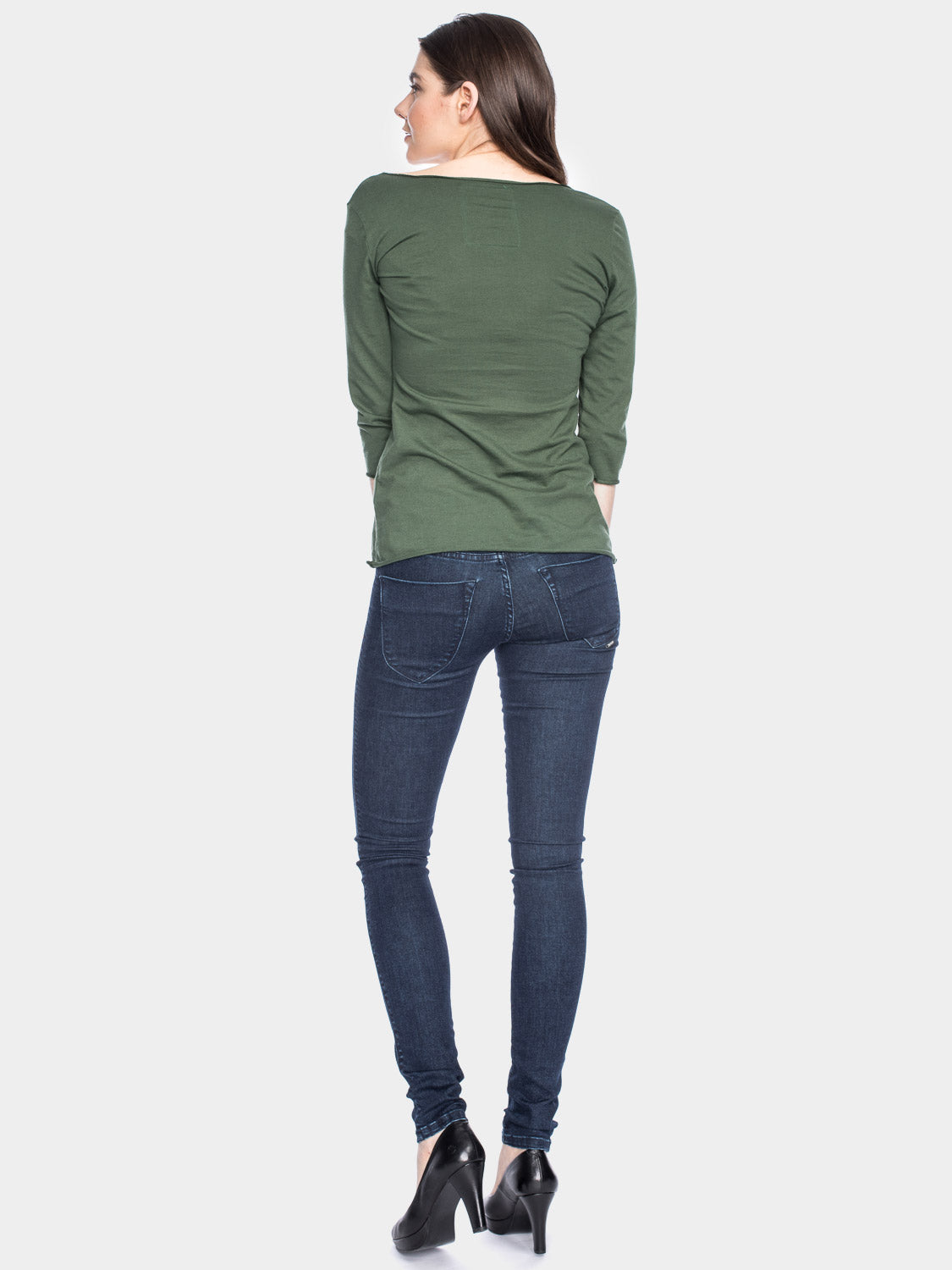 Damenshirt 3/4-Arm in Olive von ATO Berlin