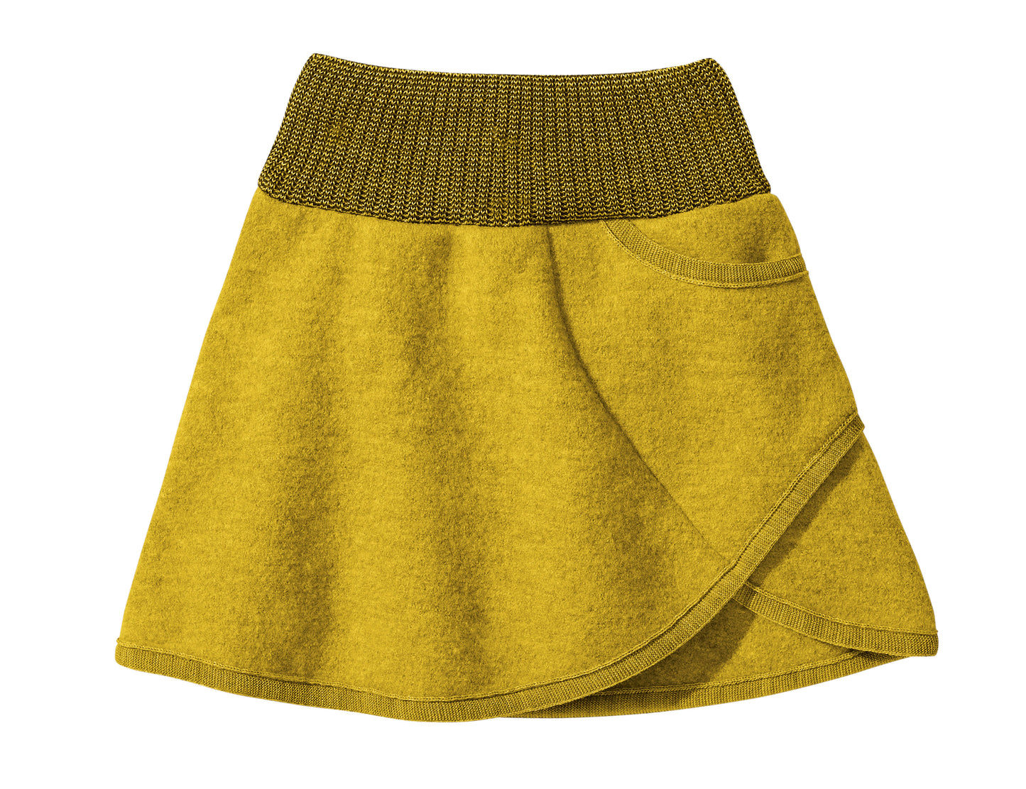 -20%: Wollwalk-Jupe in Curry von Disana