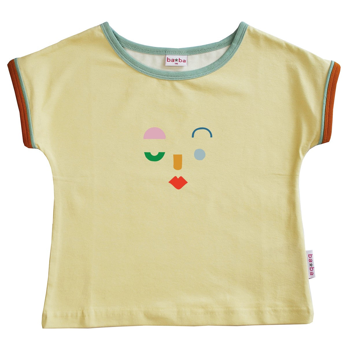 T-shirt Multicolor mit Gesicht von Baba