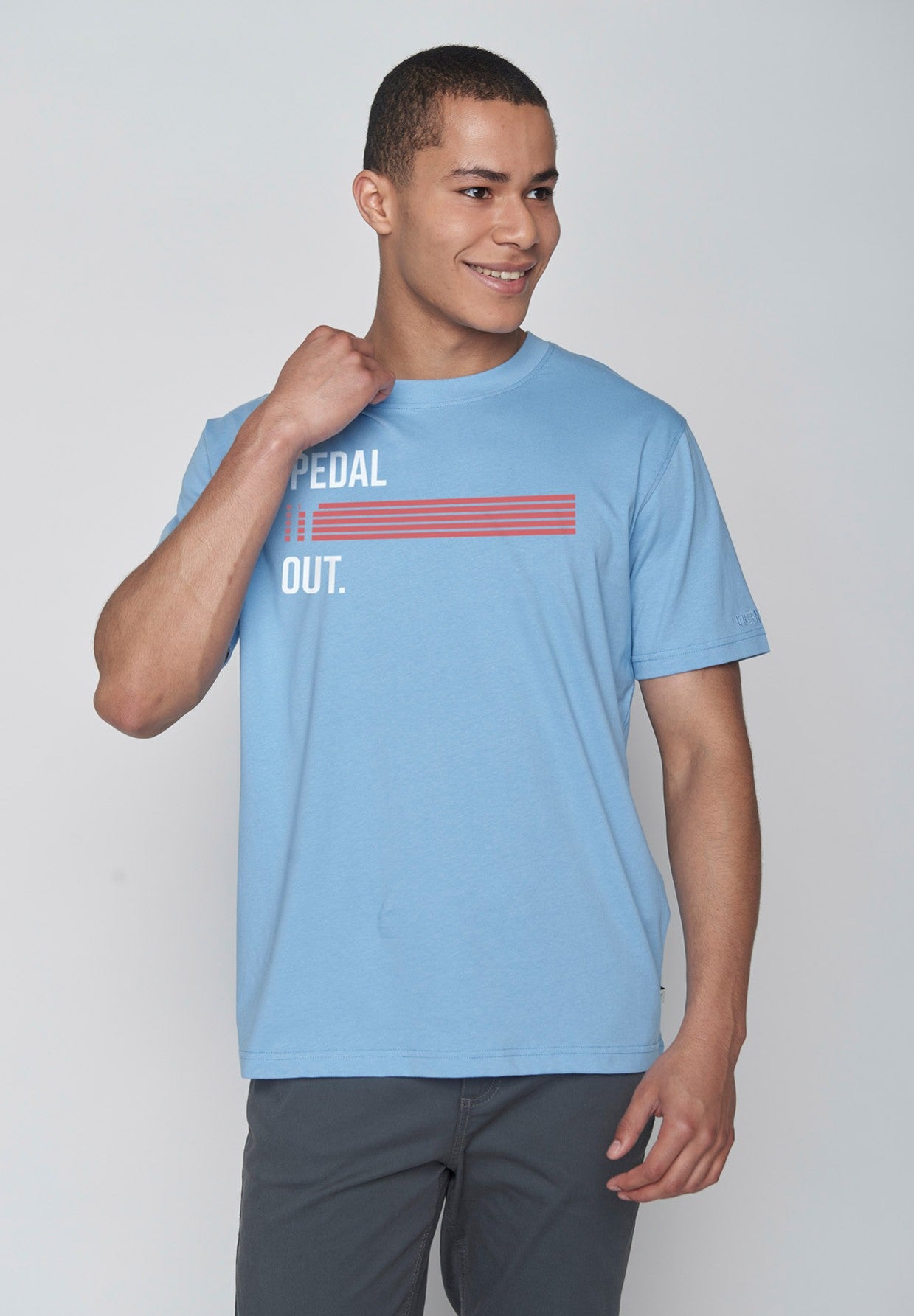 T-shirt Fusion Pedal it out auf Blau Greenbomb