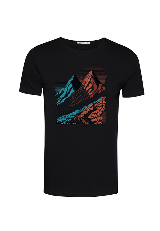 T-shirt Spice Twin Hills auf Schwarz Greenbomb