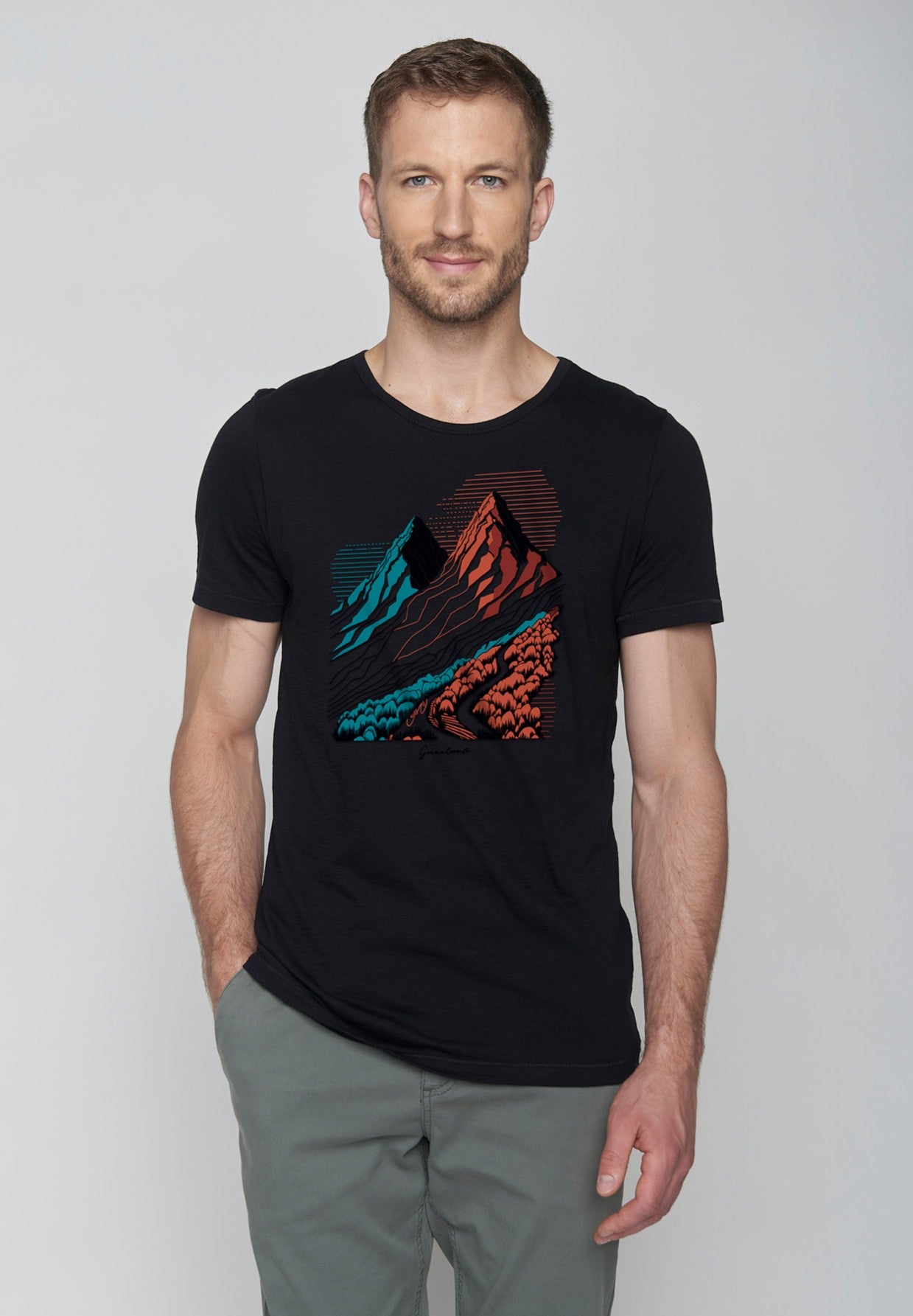 T-shirt Spice Twin Hills auf Schwarz Greenbomb