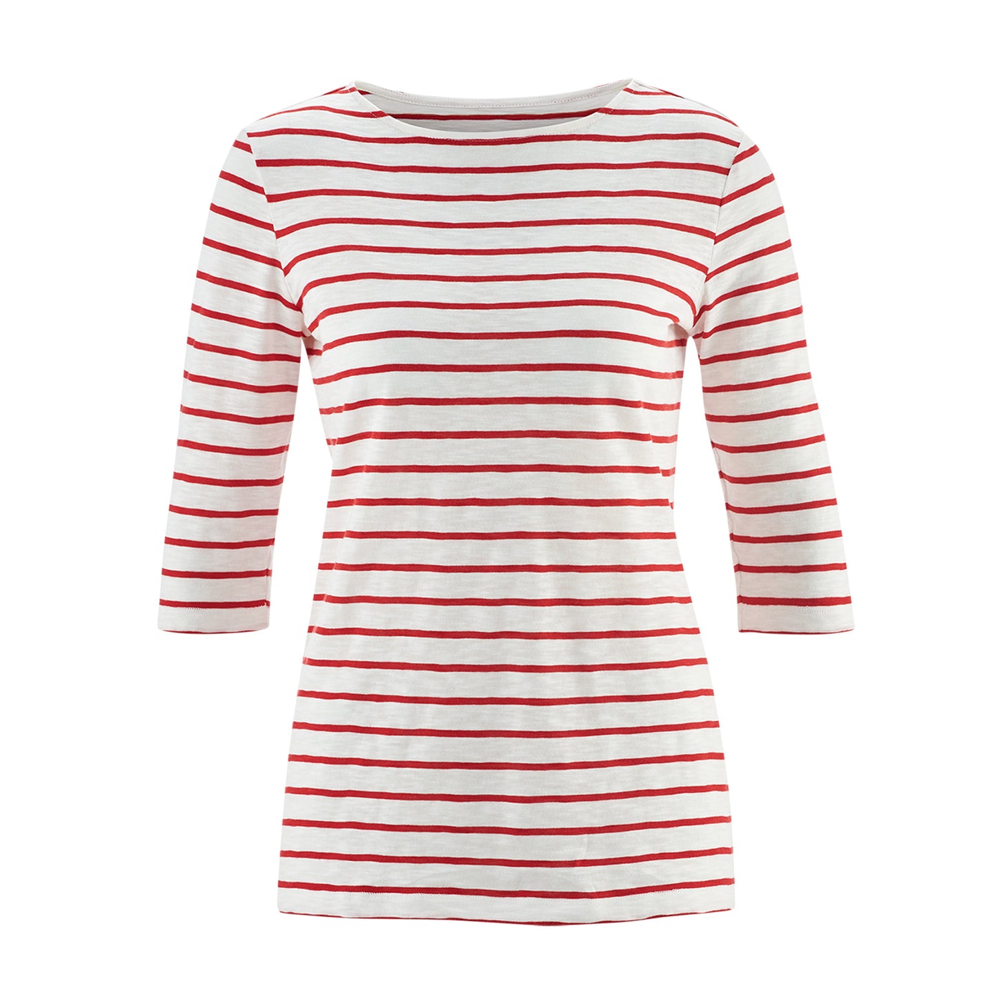 Damenshirt gestreift mit 3/4 Ärmel von Living Craft