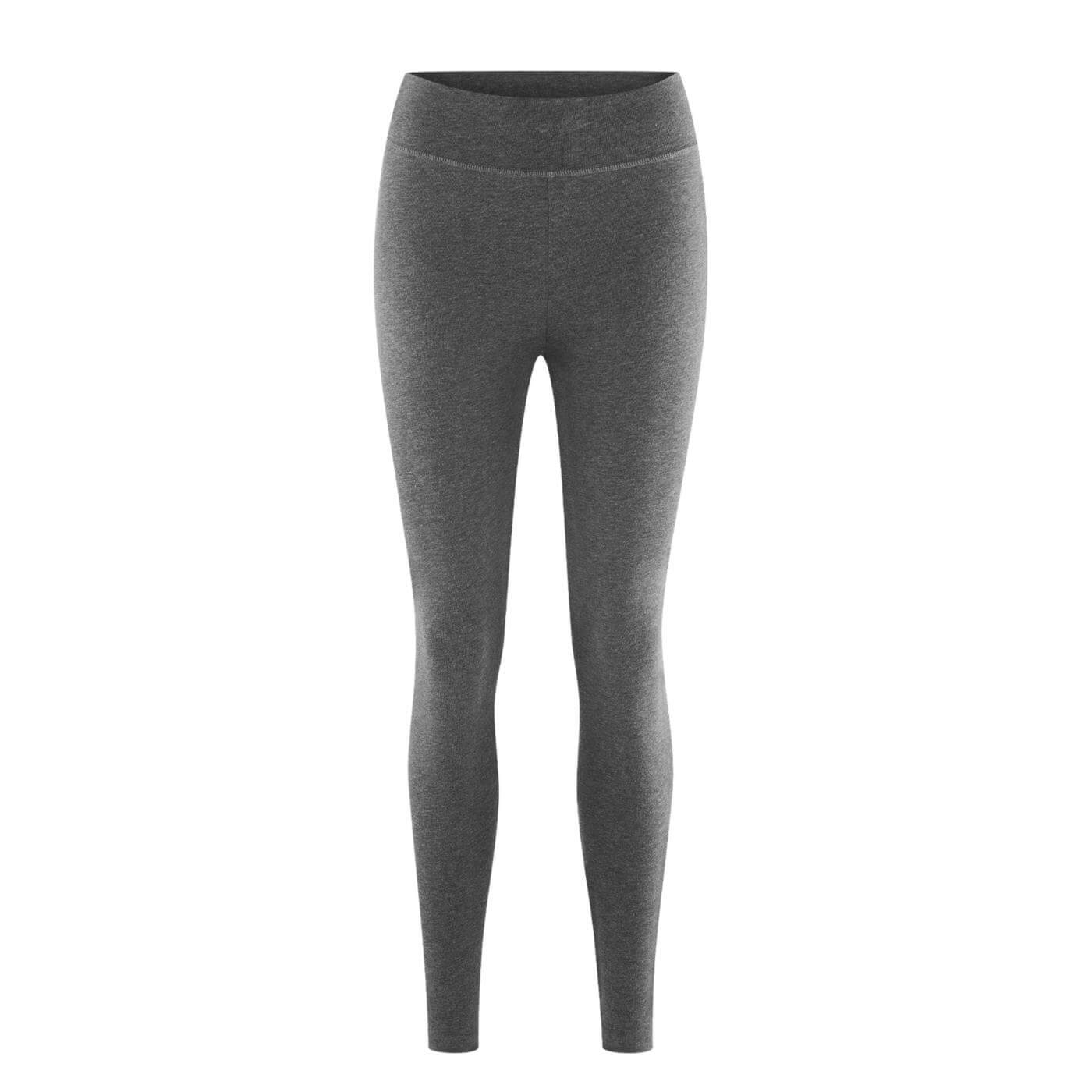 Leggings mit breitem Bund aus Bio-Baumwolle in Grafit mélange von Living Craft