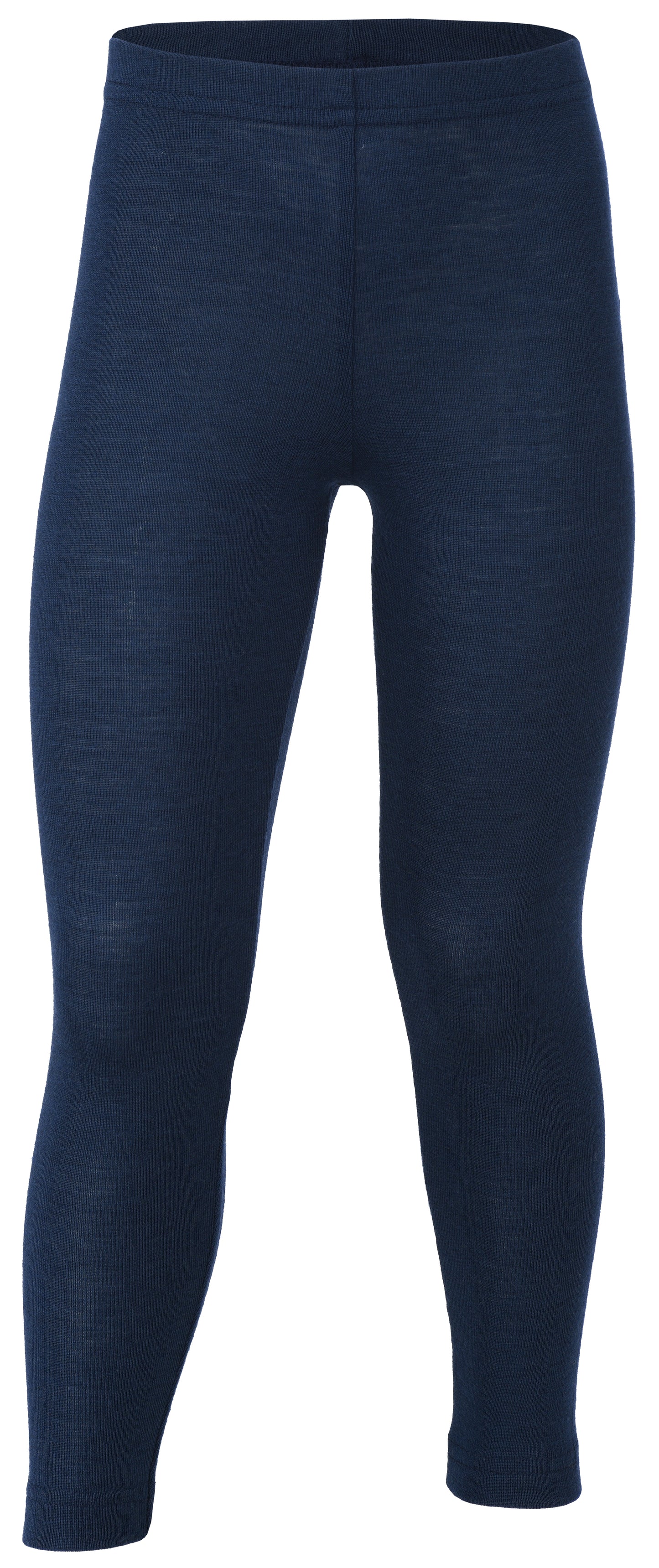 Leggings Wolle/Seide uni Blau