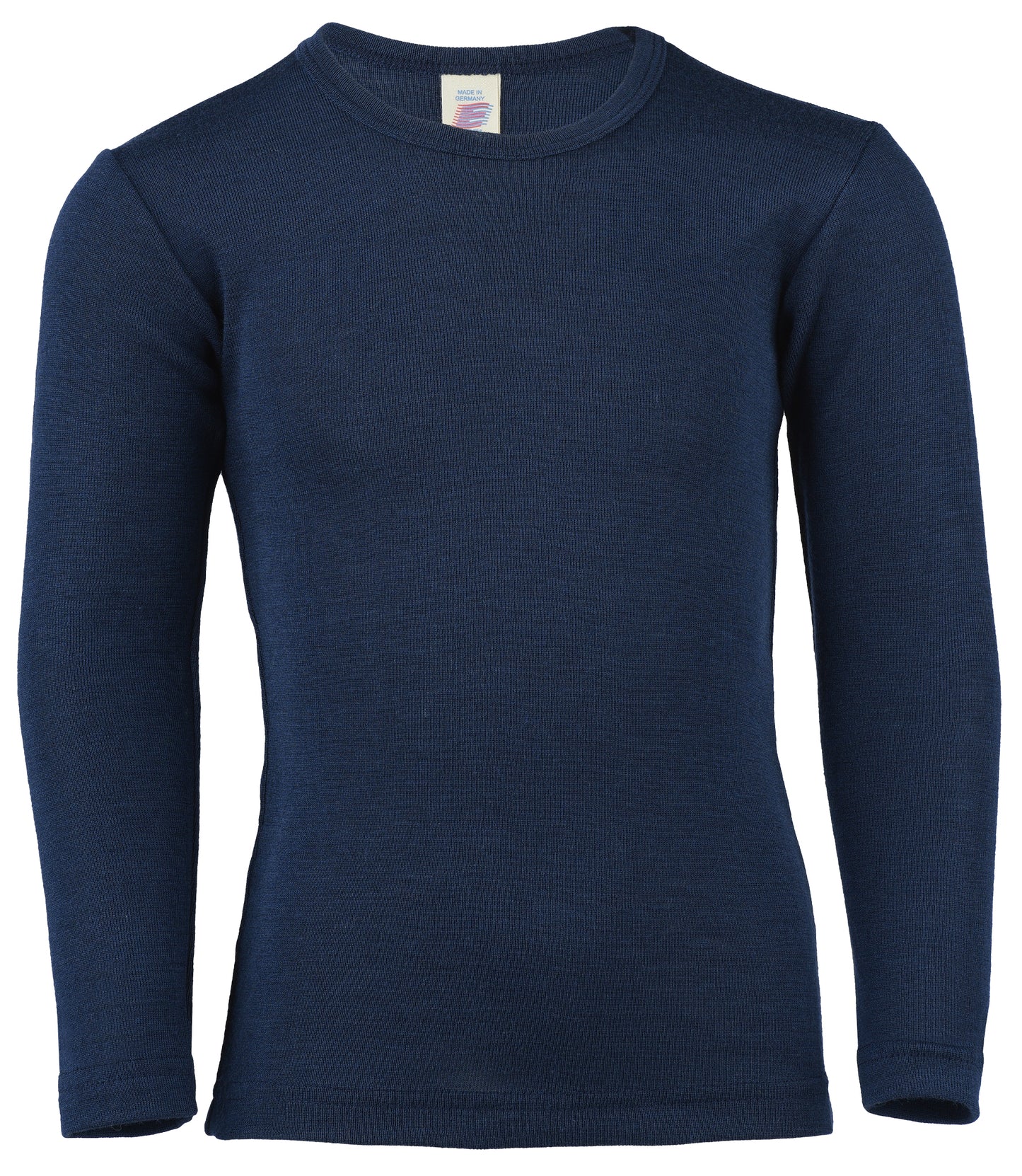 Langarmshirt Wolle/Seide in Blau bis Grösse 176 von Engel