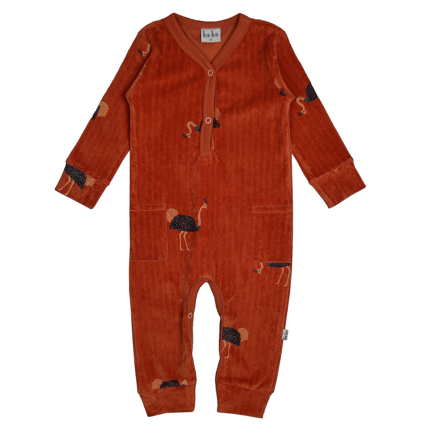 Velours-Pyjama mit Strauss von Baba