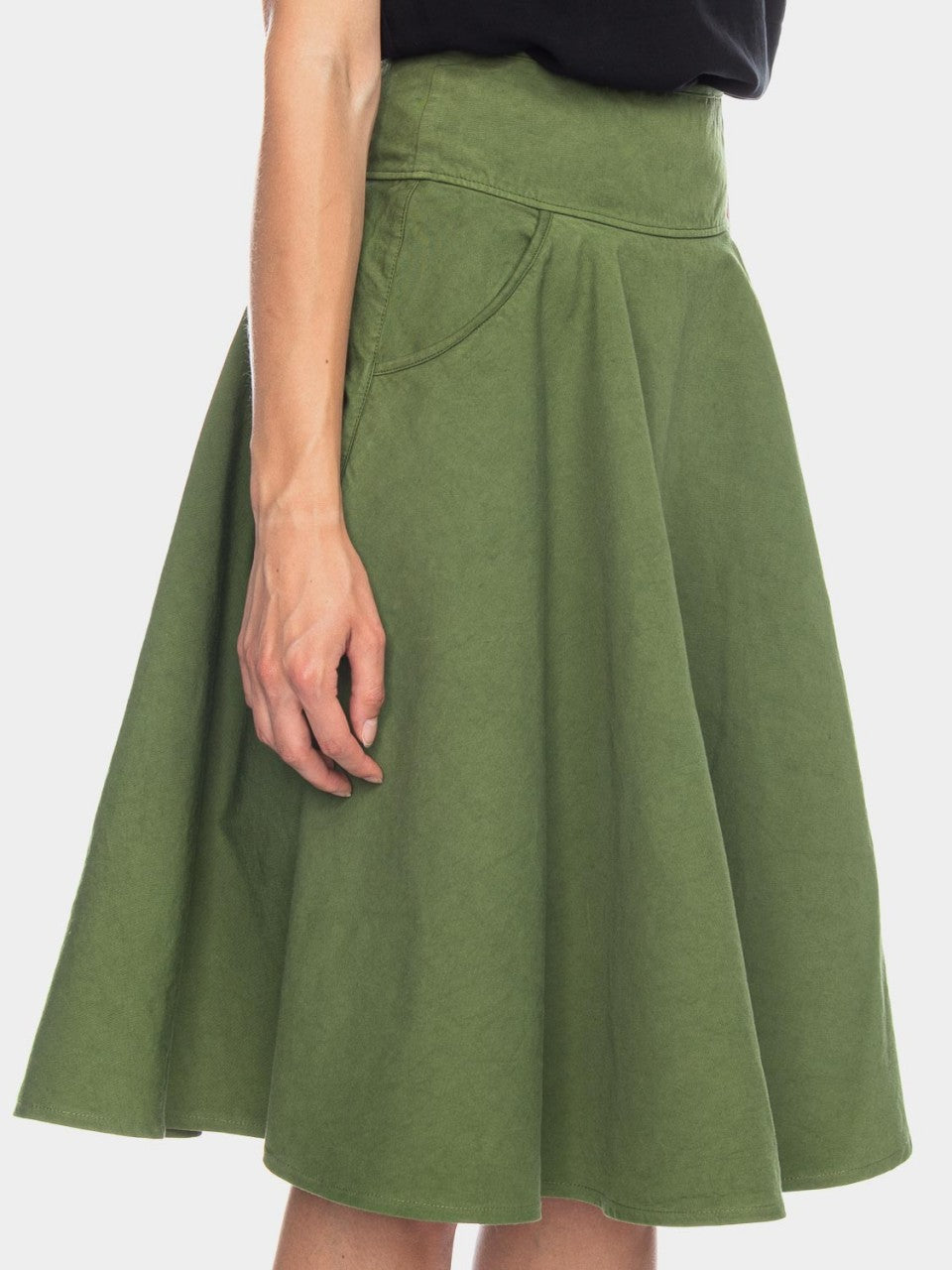 Tellerjupe für Damen in Pesto von ATO