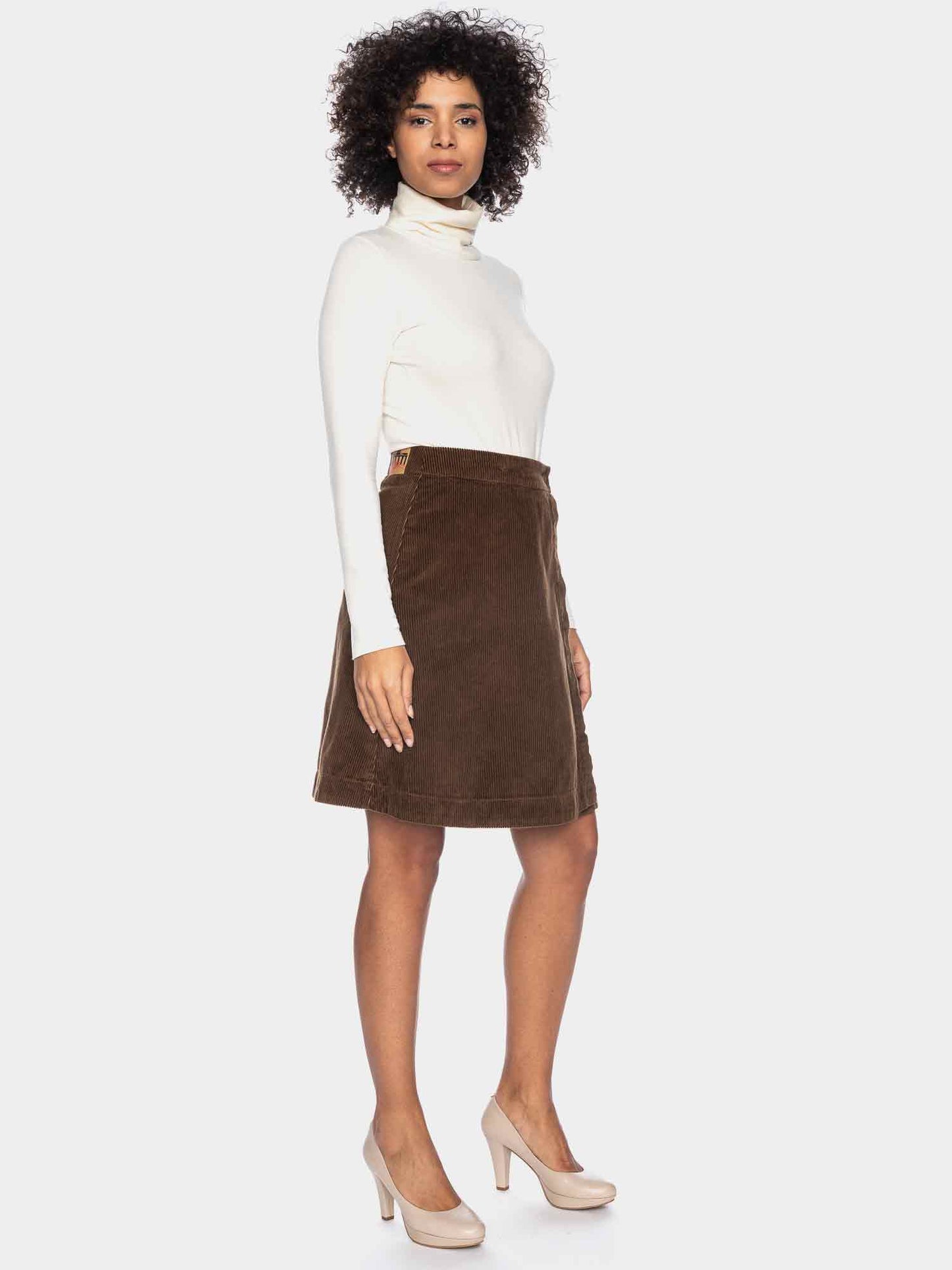 SALE -50%: Cord-Wickeljupe für Damen in Schokoladebraun von ATO