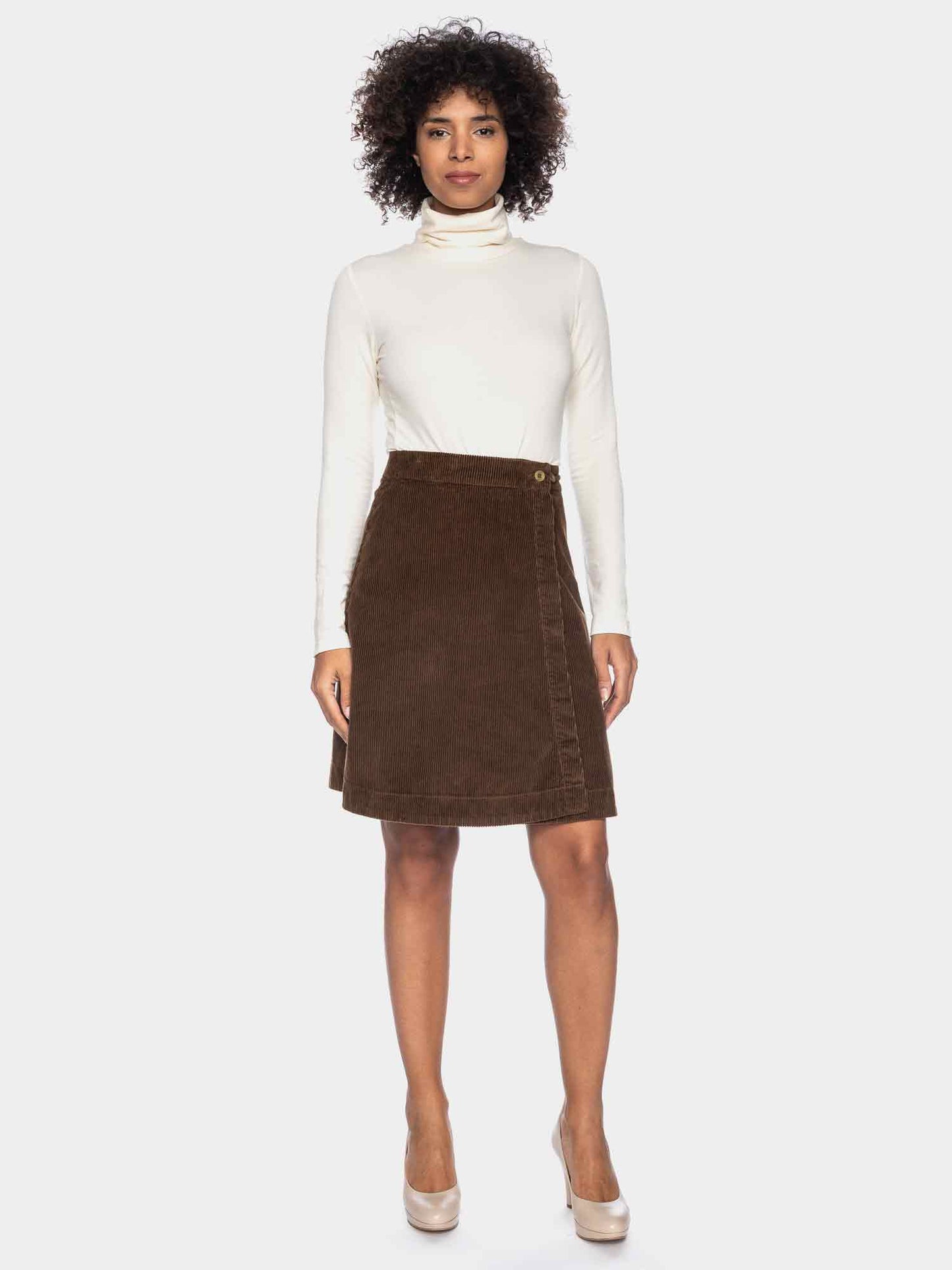 SALE -50%: Cord-Wickeljupe für Damen in Schokoladebraun von ATO