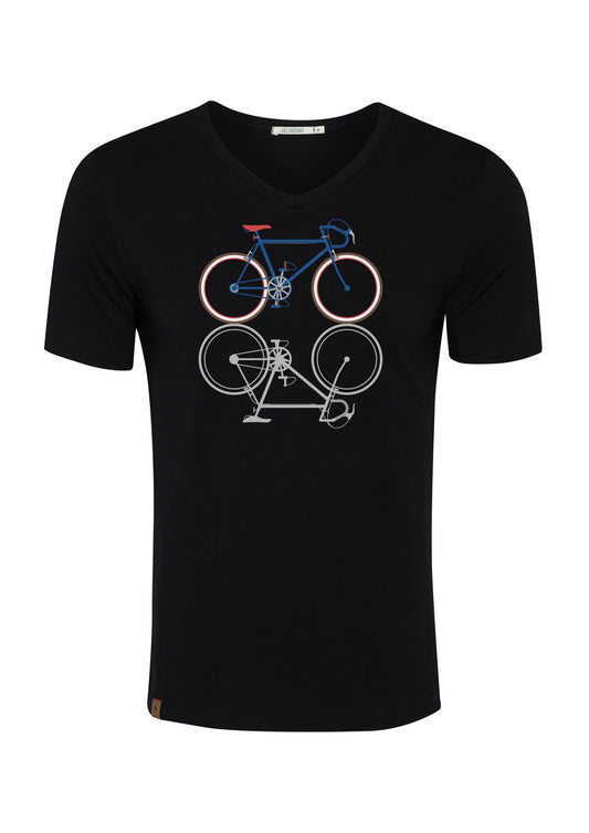 SALE: T-shirt Bike Shape auf Schwarz von Greenbomb