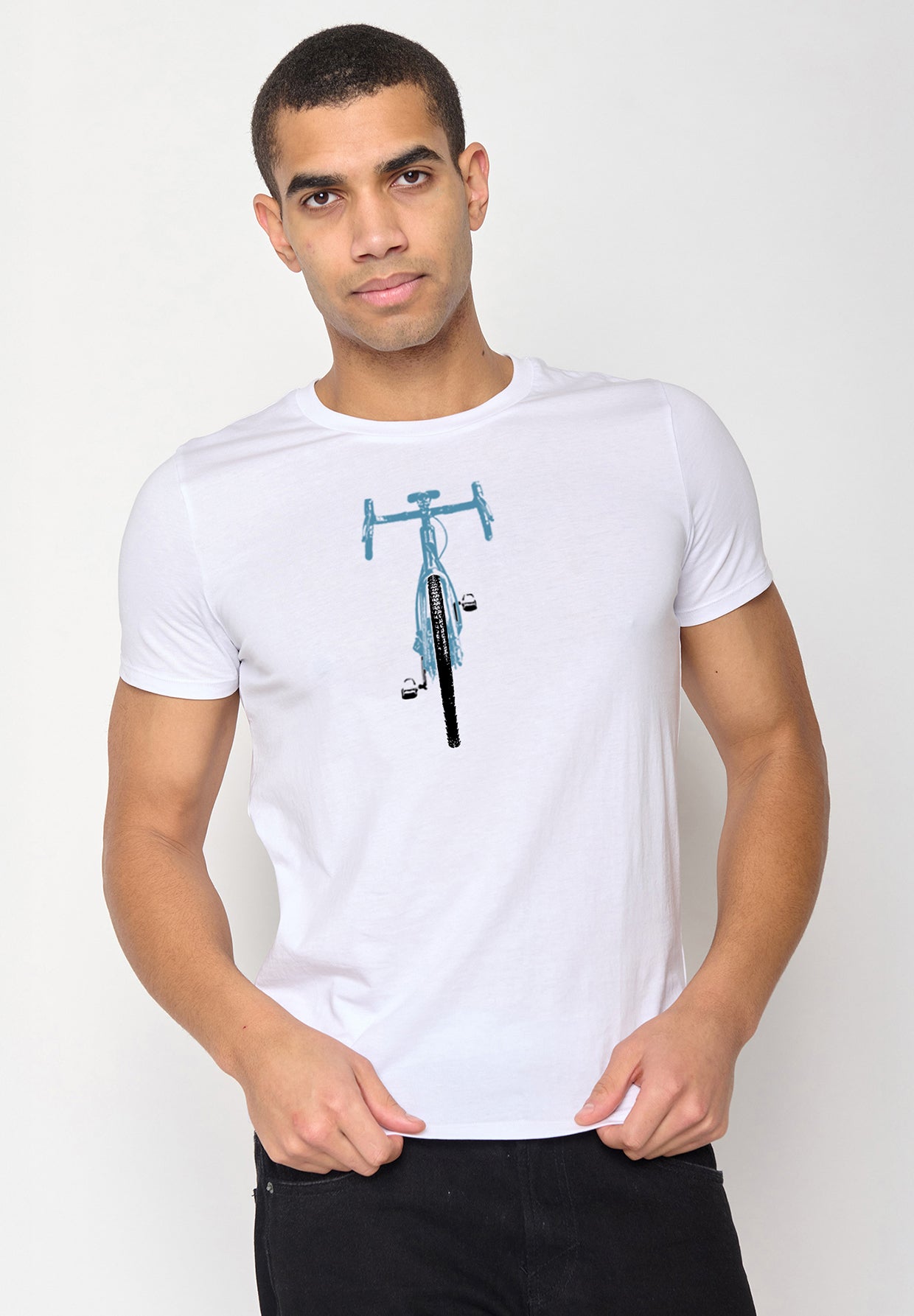T-shirt Bike Weiss Greenbomb