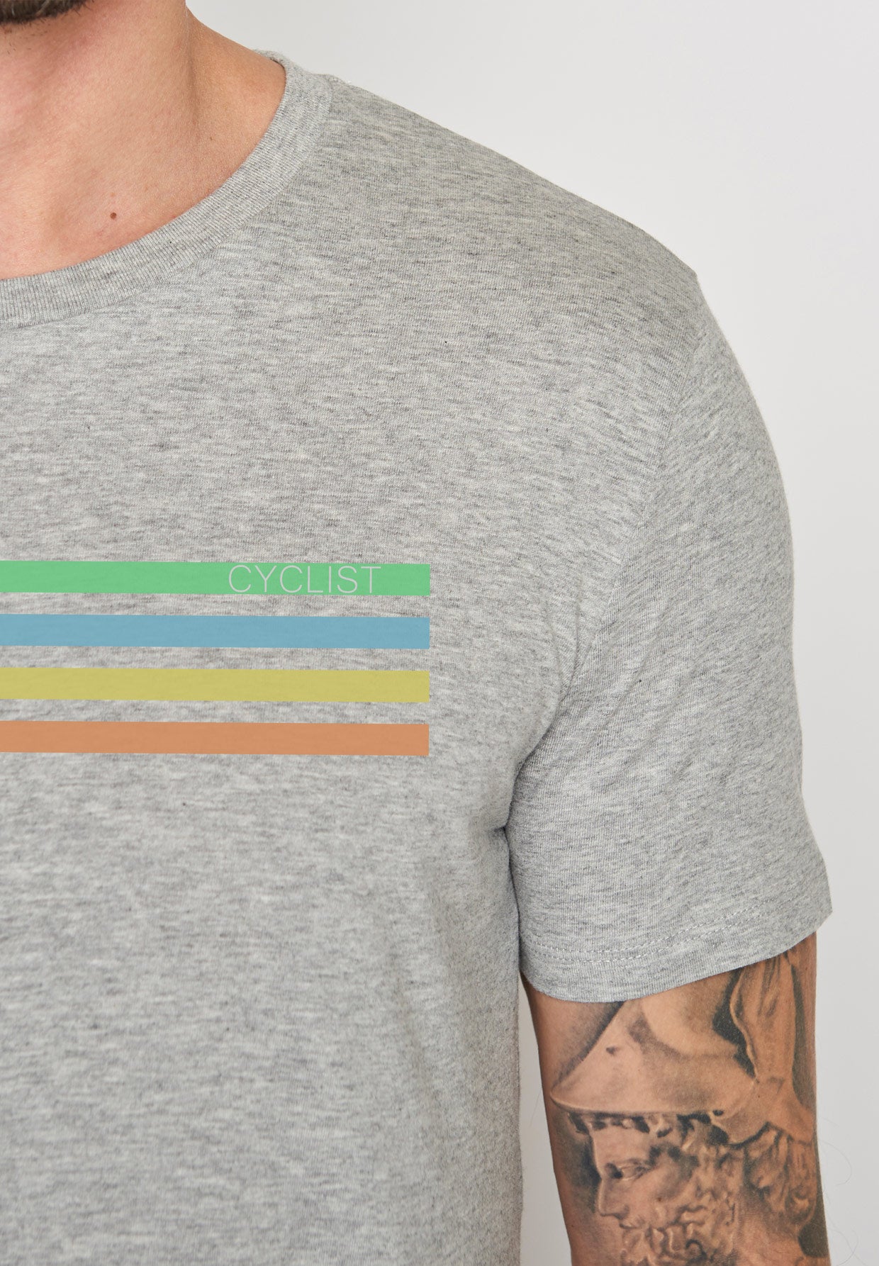 SALE: T-shirt Cyclist auf Grau von Greenbomb