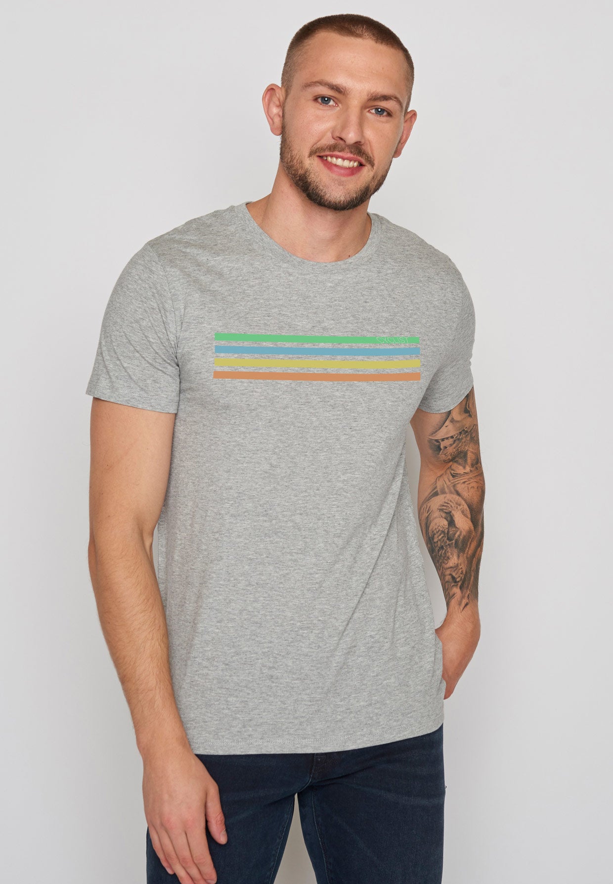 SALE: T-shirt Cyclist auf Grau von Greenbomb