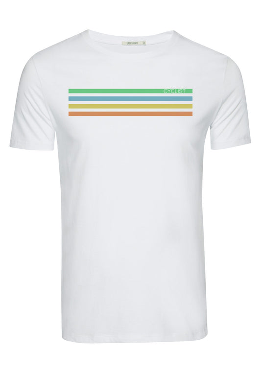 SALE: T-shirt Cyclist auf Weiss von Greenbomb