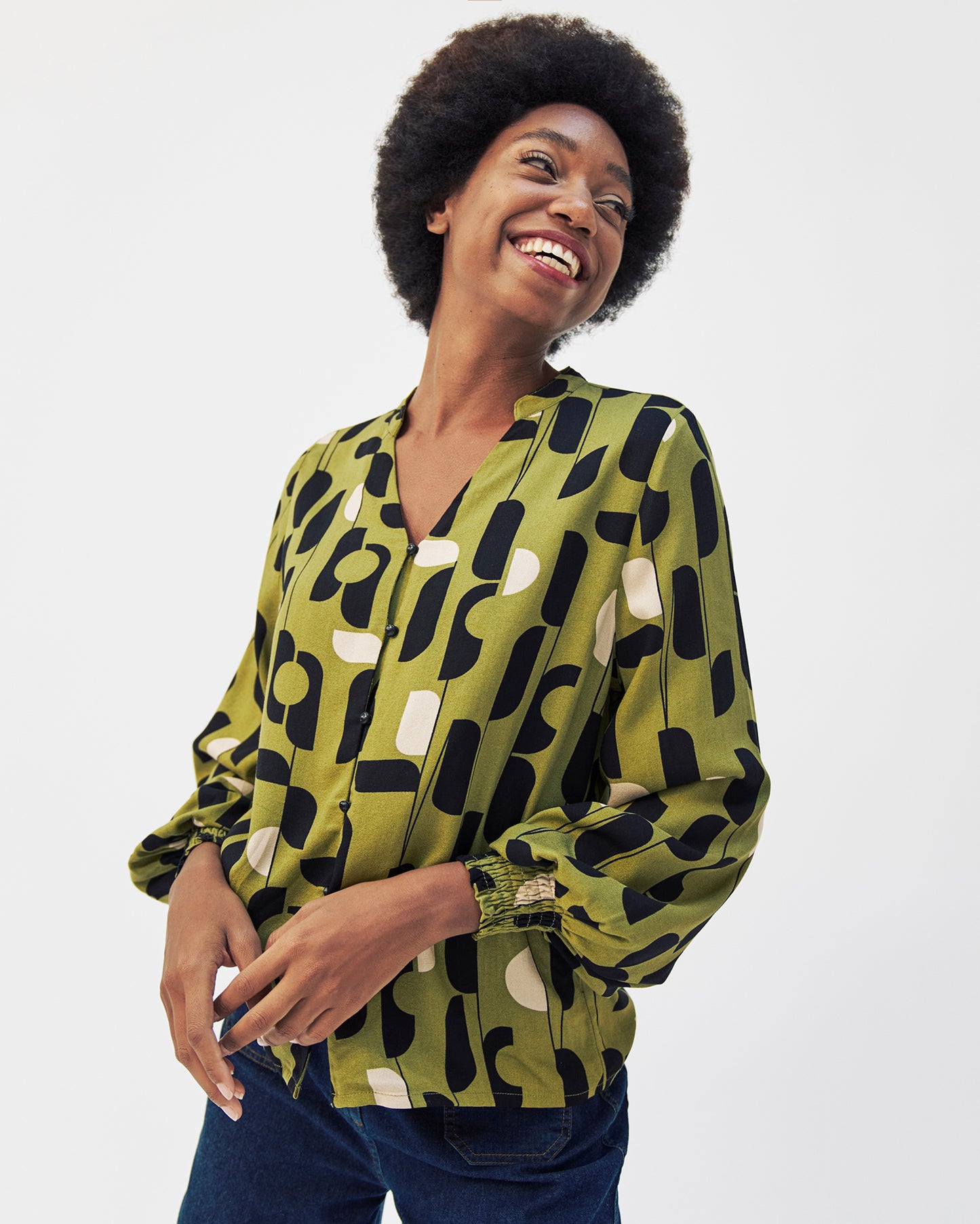 Bluse Retro-Muster von Mademoiselle Yéyé
