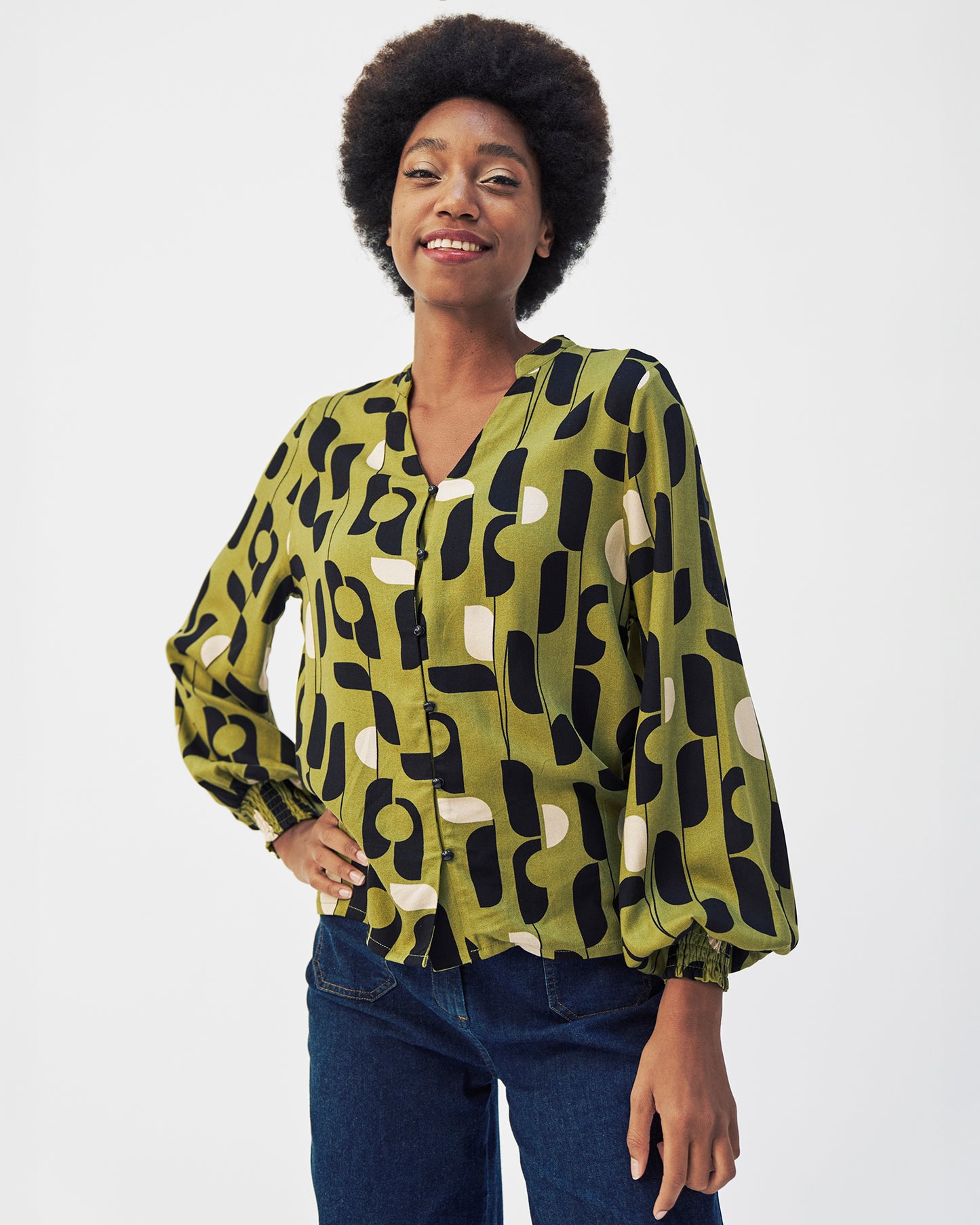 Bluse Retro-Muster von Mademoiselle Yéyé