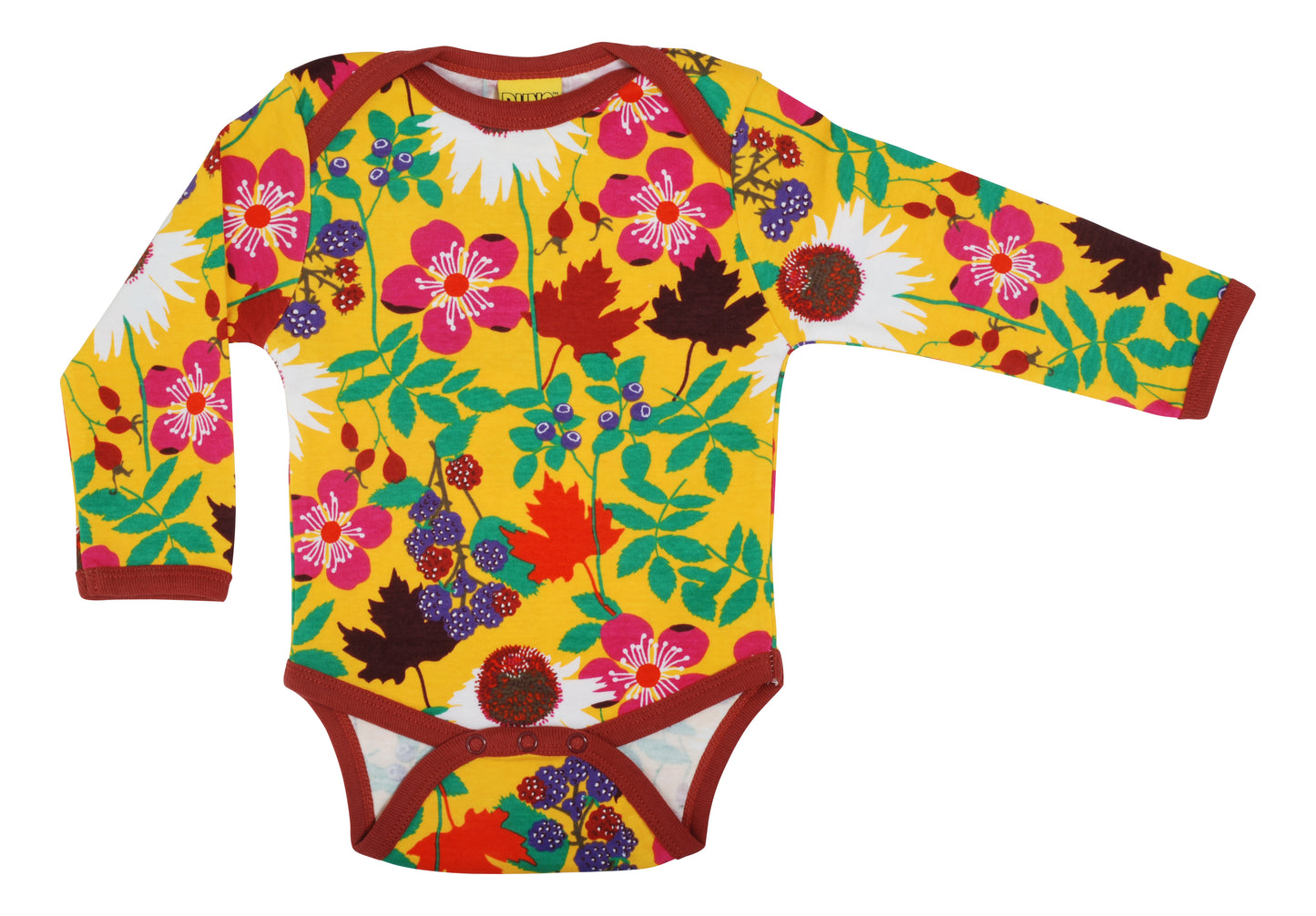 SALE: Body mit Blumen auf Gelb von DUNS