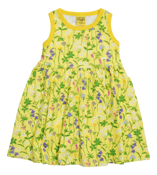 Sommerkleid mit Wildlblumen auf Gelb von DUNS