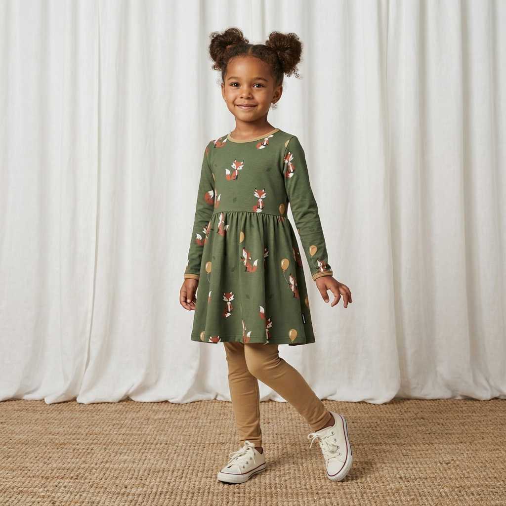 Kleid Langarm mit Fuchs von Maxomorra