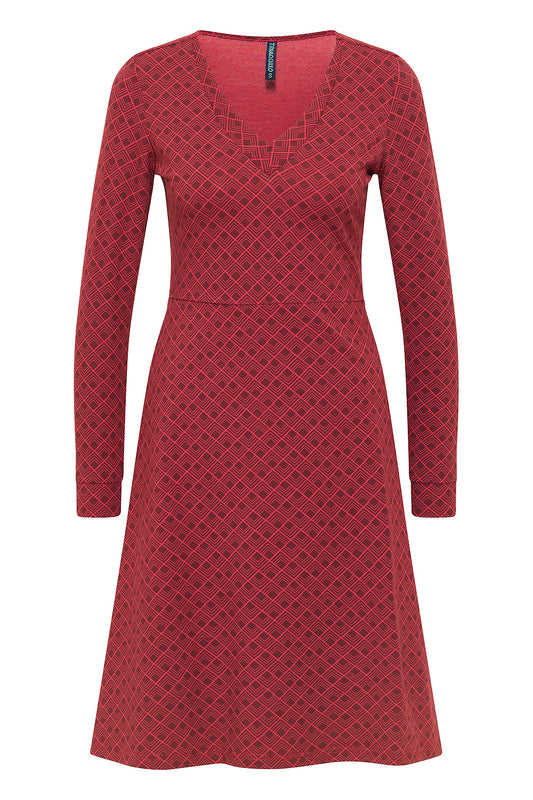 SALE: Kleid geometrisch gemustert in Rot von Tranquillo