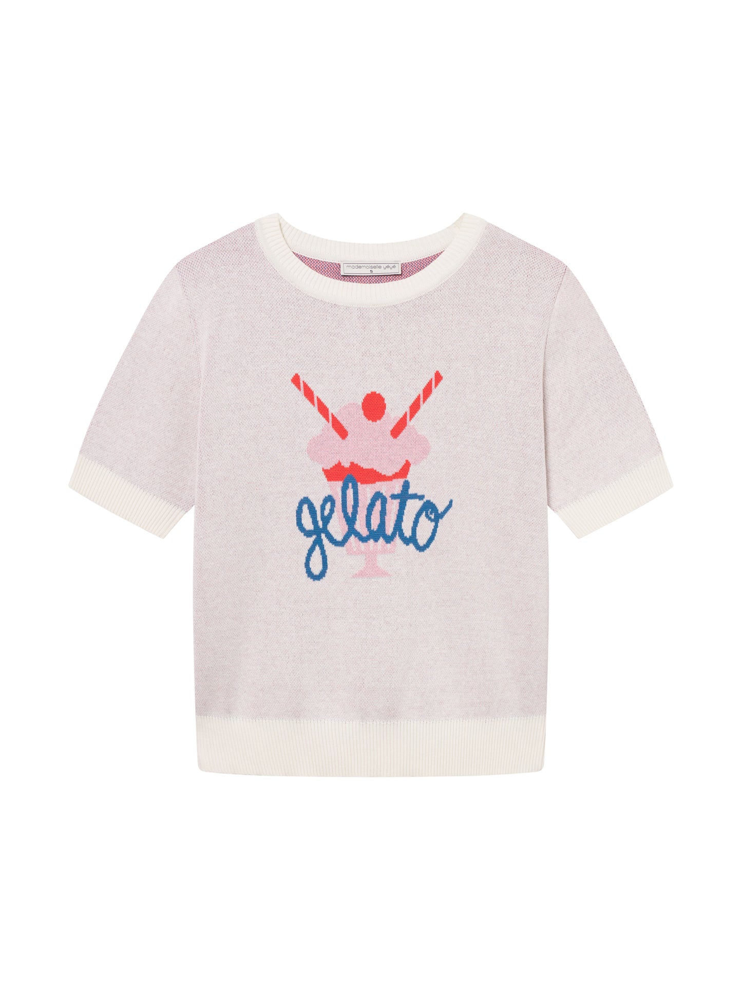 Weisse A-Form Jeans-Jacke von Mademoiselle Yéyé