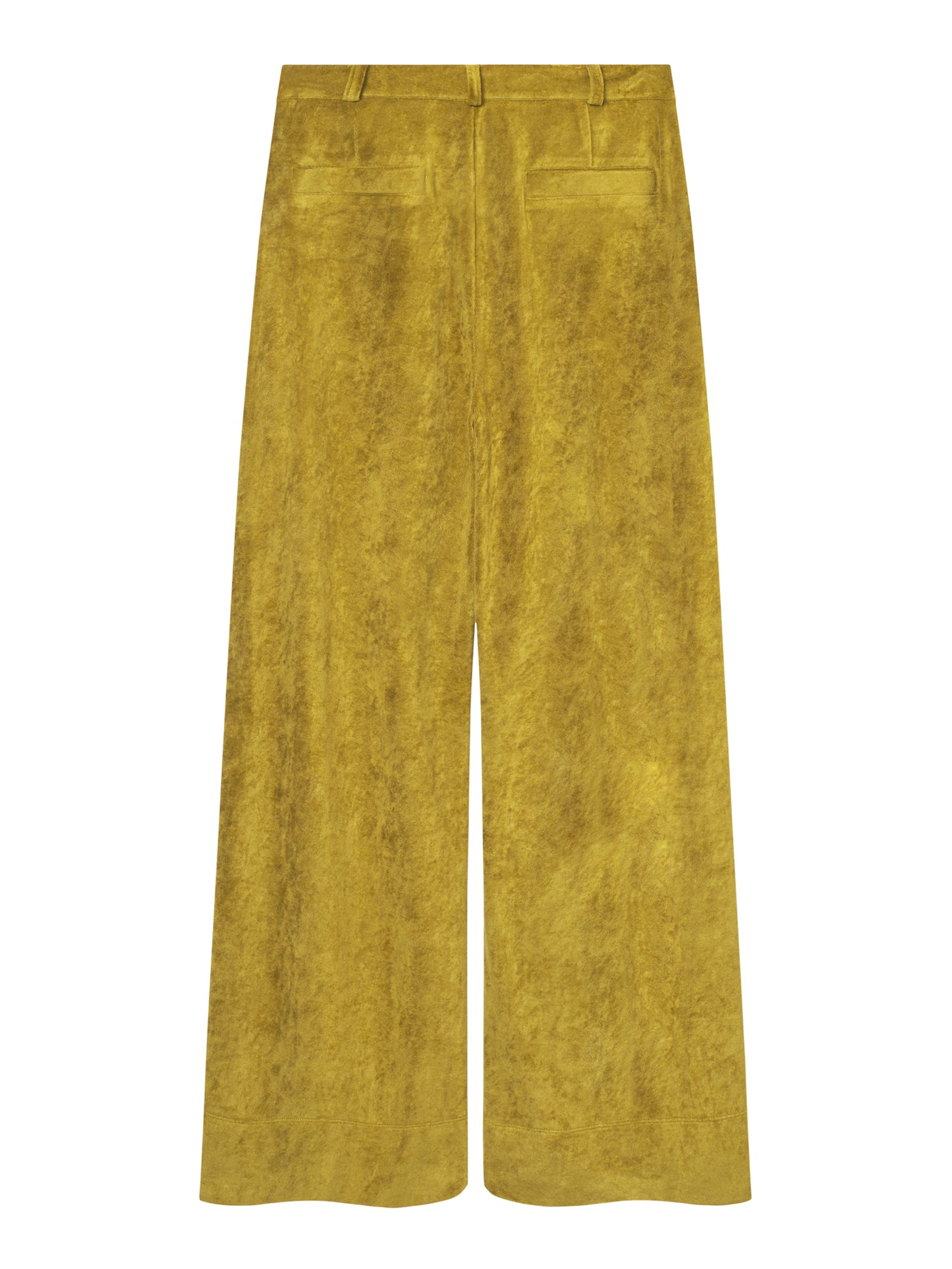 Velours-Hose mit weitem Bein in Gold von Mademoiselle Yéyé