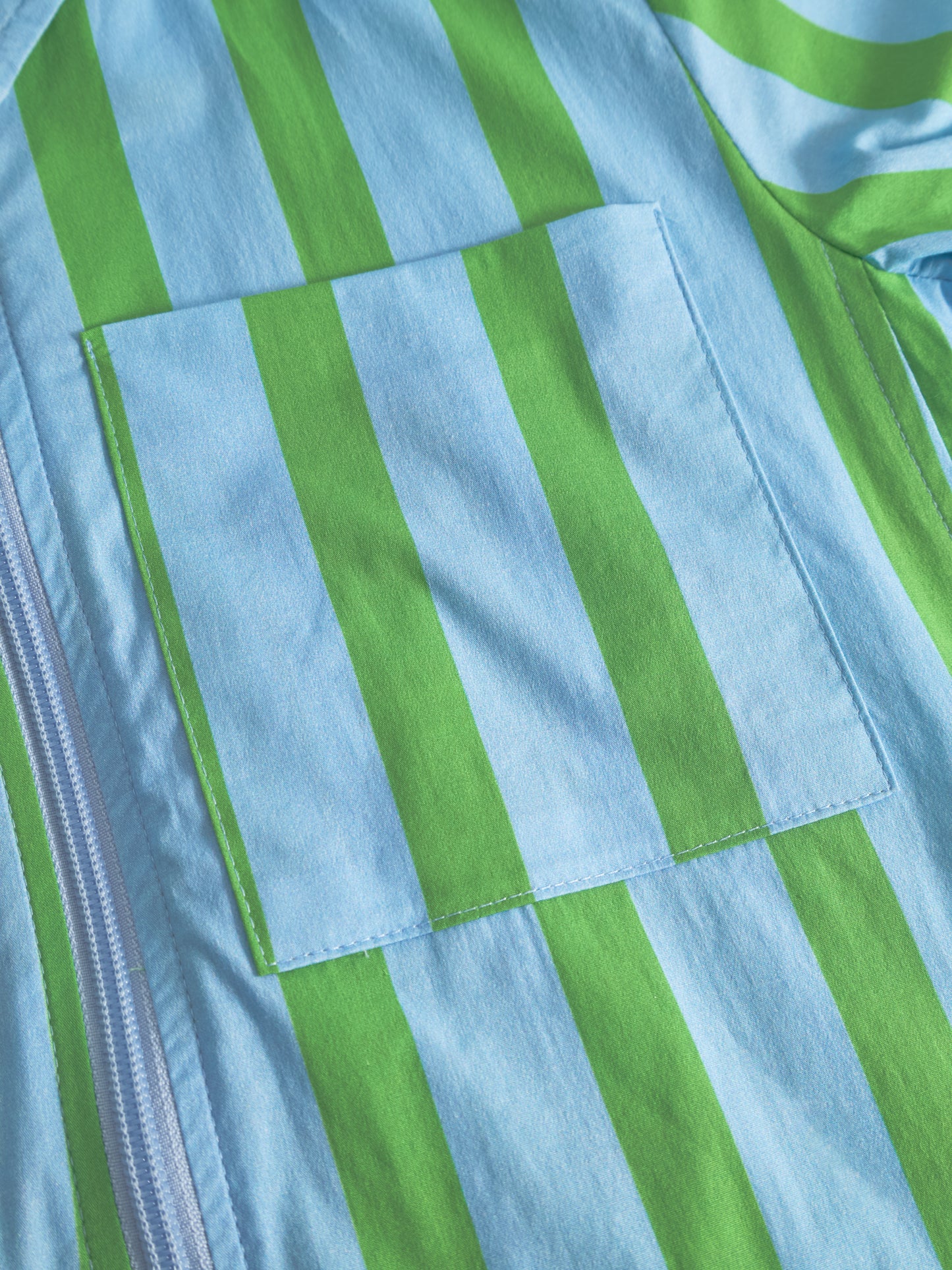 Kurzes Sommerkleid Hellblau/Grün Madmoiselle Yéyé