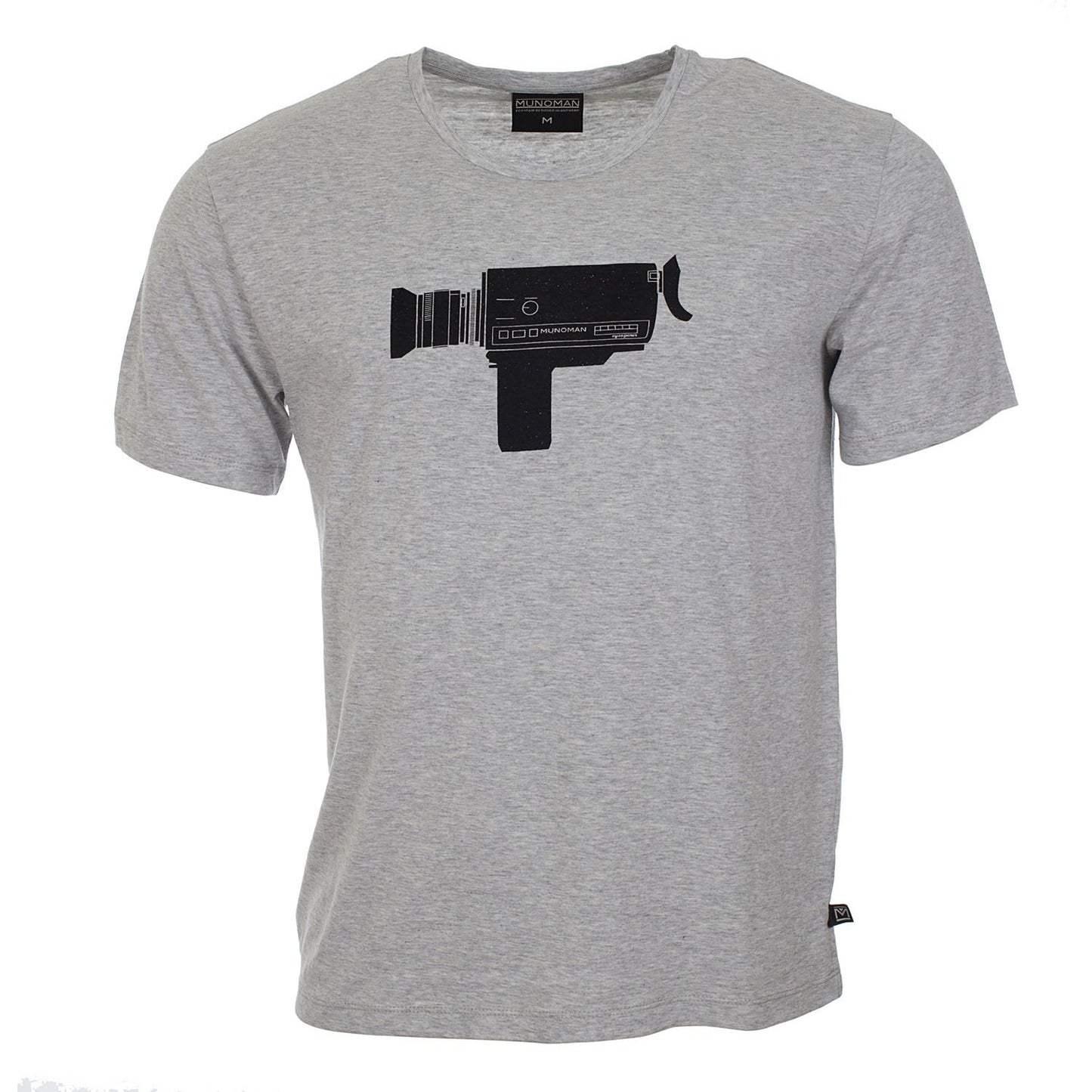 SALE: T-shirt mit Kamera auf Hellgrau von Munoman
