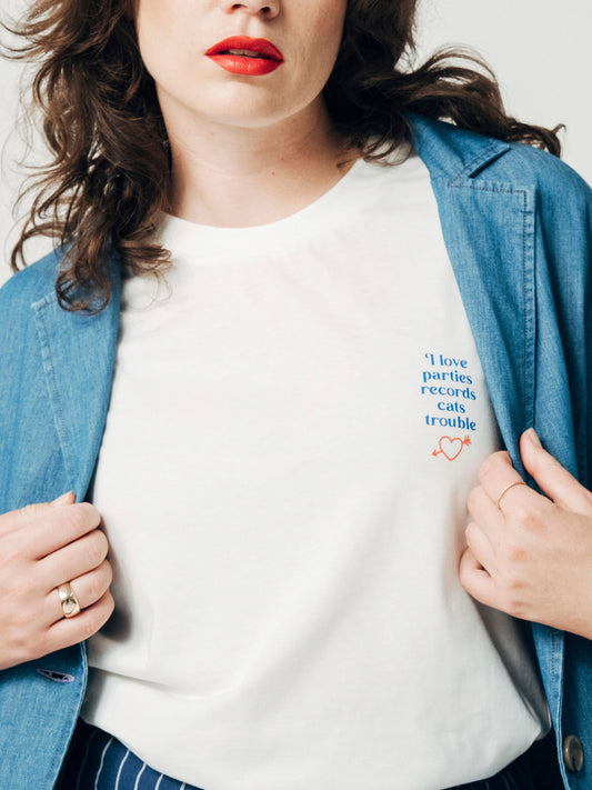 SALE: T-shirt "I love..." von Mademoiselle Yéyé